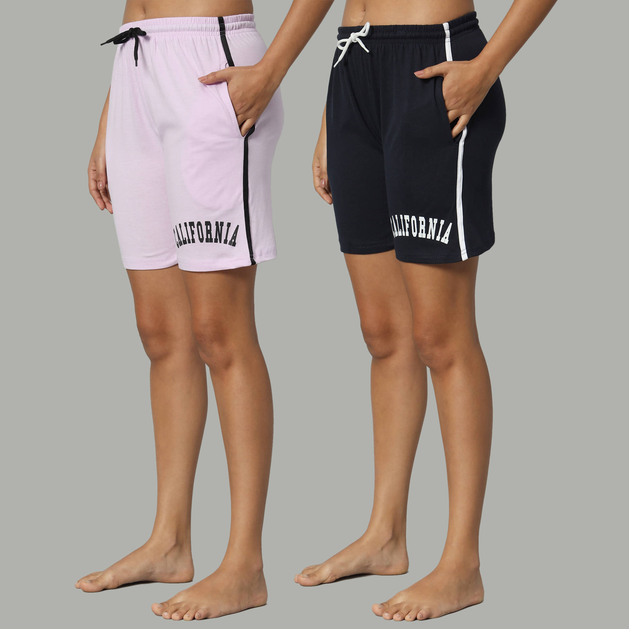     			DUCOHIVE Cotton Blend Bermuda - Multicolor 2 Pack of 2