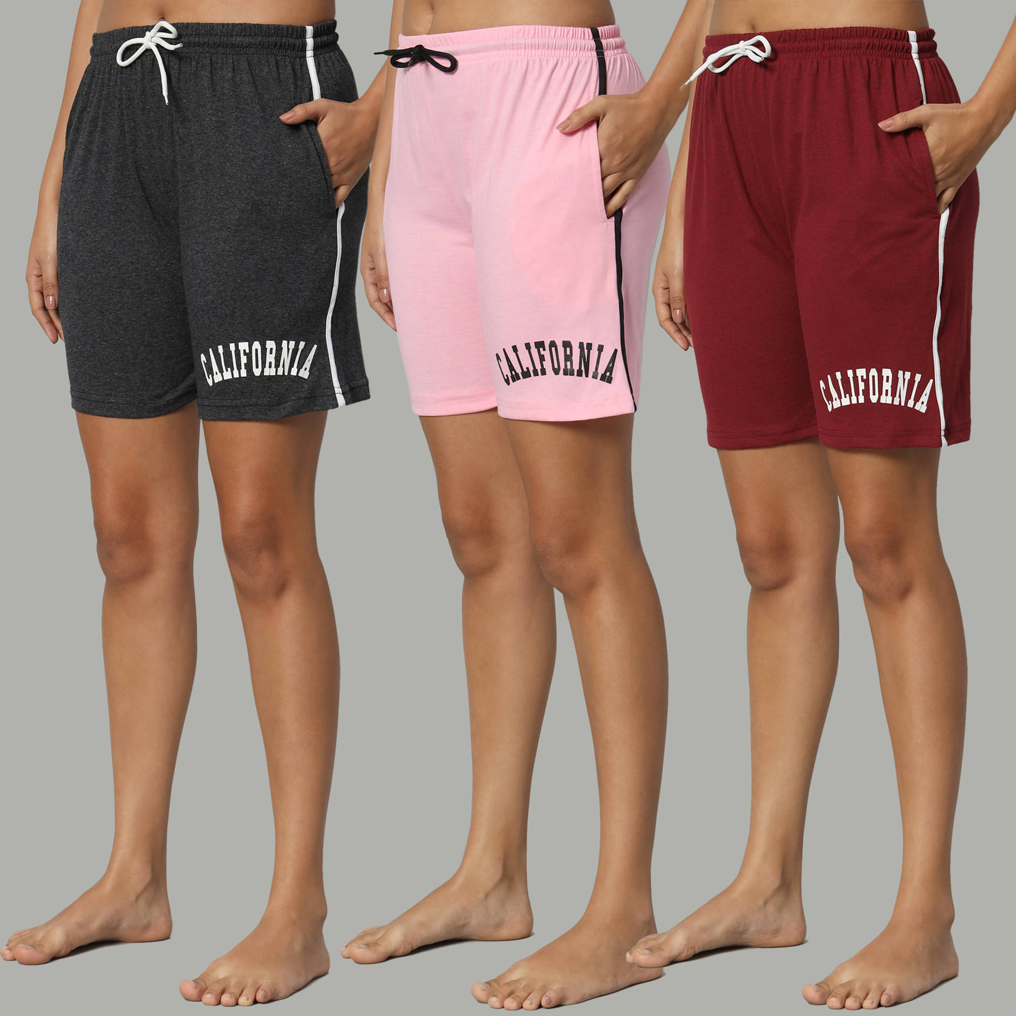     			DUCOHIVE Cotton Blend Bermuda - Multicolor 5 Pack of 3