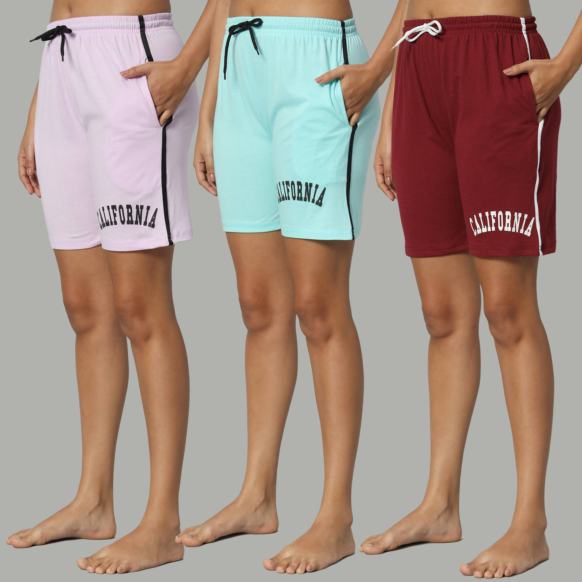     			DUCOHIVE Cotton Blend Bermuda - Multicolor 6 Pack of 3