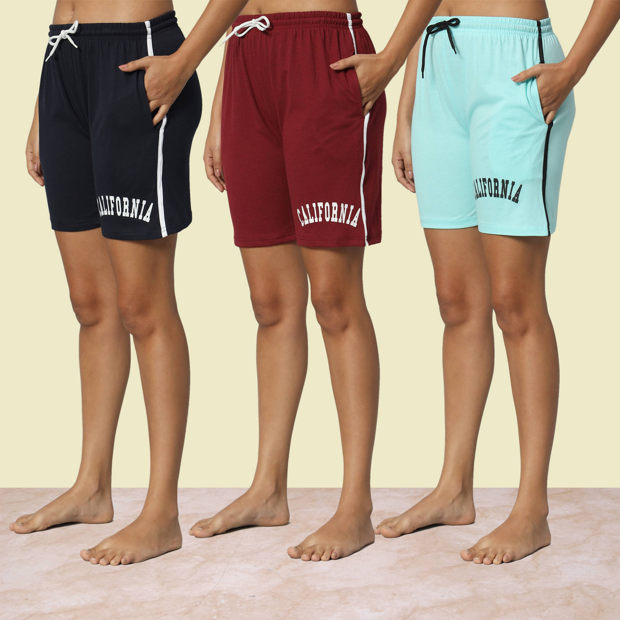     			DUCOHIVE Cotton Blend Bermuda - Multicolor 5 Pack of 3