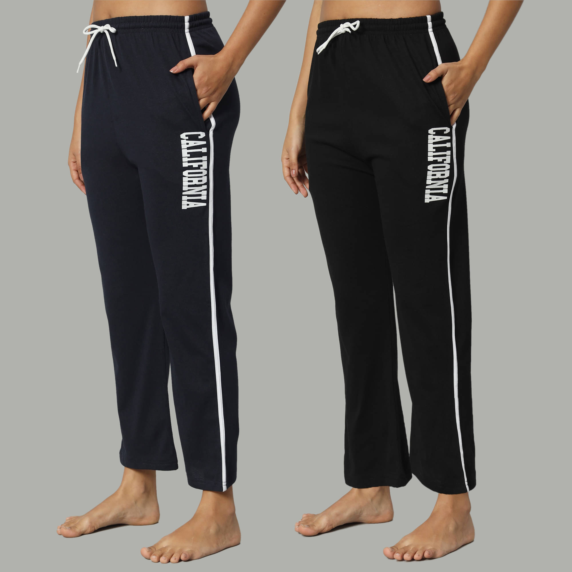     			DUCOHIVE Multicolor Cotton Women's Nightwear Pyjama ( Pack of 2 )