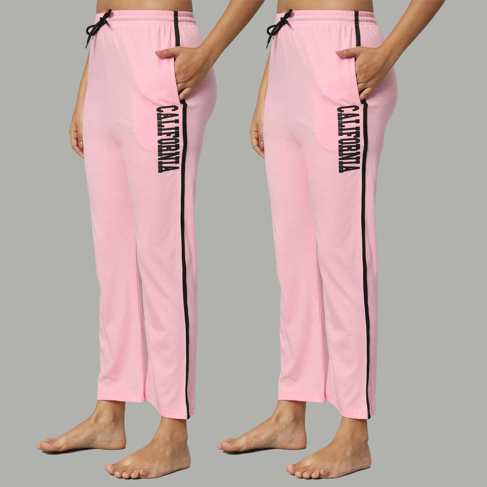     			DUCOHIVE Multicolor Cotton Women's Nightwear Pyjama ( Pack of 2 )