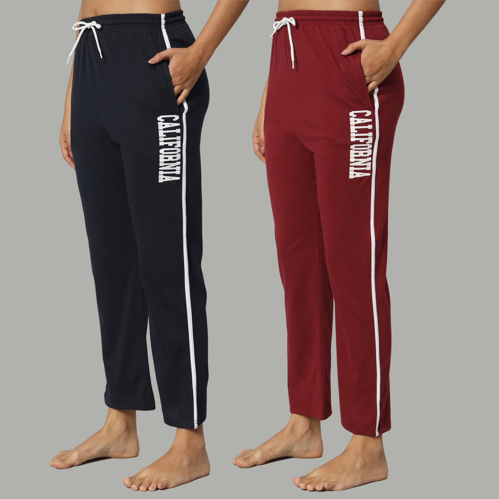     			DUCOHIVE Multicolor Cotton Women's Nightwear Pyjama ( Pack of 2 )