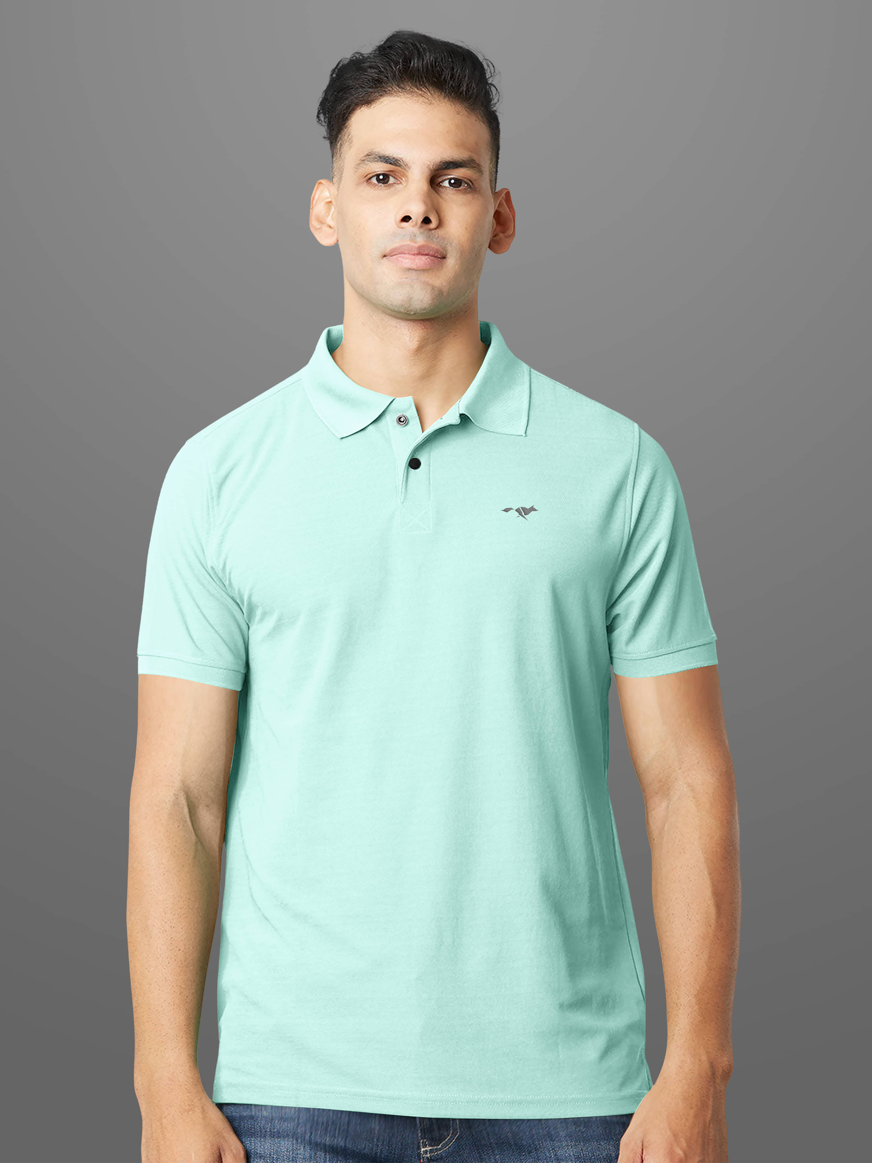 FROSEN FOX Pack of 1 Polyester Regular Fit Solid Half Sleeves Men's Polo T Shirt ( Green ) FROSEN FOX Pack of 1 Polyester Regular Fit Solid Half Sleeves Men's Polo T Shirt ( Green )