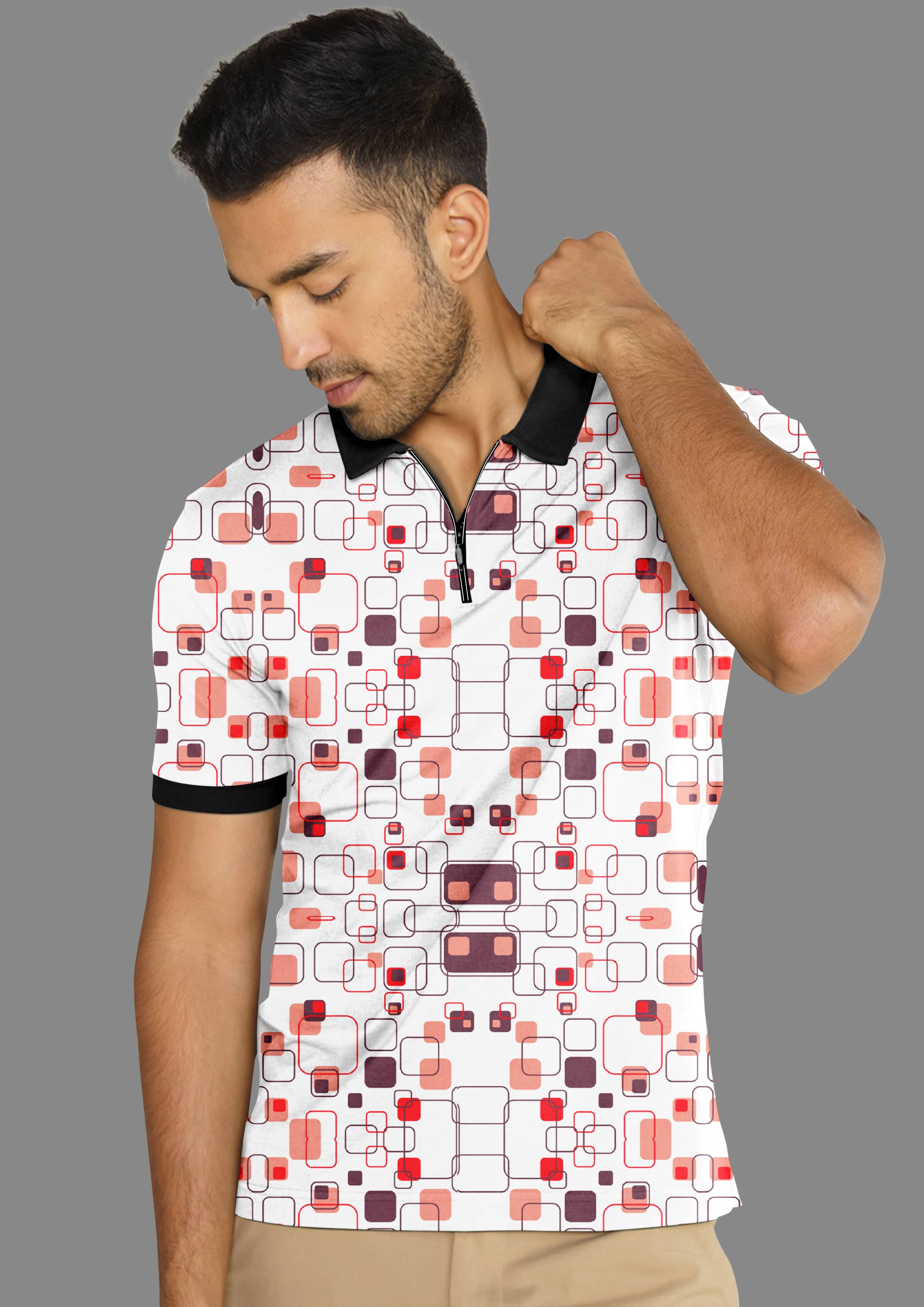 FTX Pack of 1 Lycra Regular Fit Printed Half Sleeves Men's Polo T Shirt ( Red ) FTX Pack of 1 Lycra Regular Fit Printed Half Sleeves Men's Polo T Shirt ( Red )