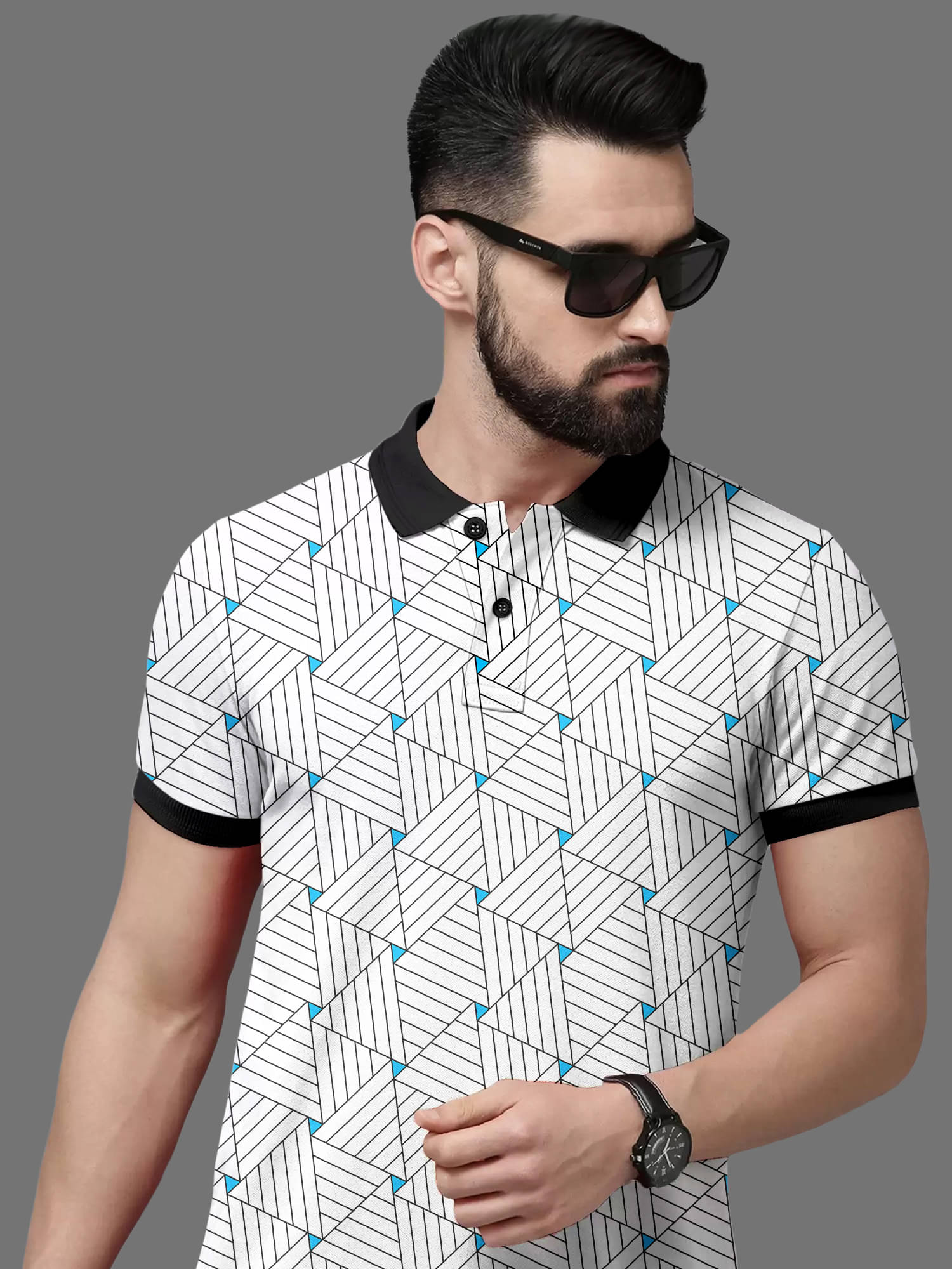 FTX Pack of 1 Lycra Regular Fit Printed Half Sleeves Men's Polo T Shirt ( Blue ) FTX Pack of 1 Lycra Regular Fit Printed Half Sleeves Men's Polo T Shirt ( Blue )