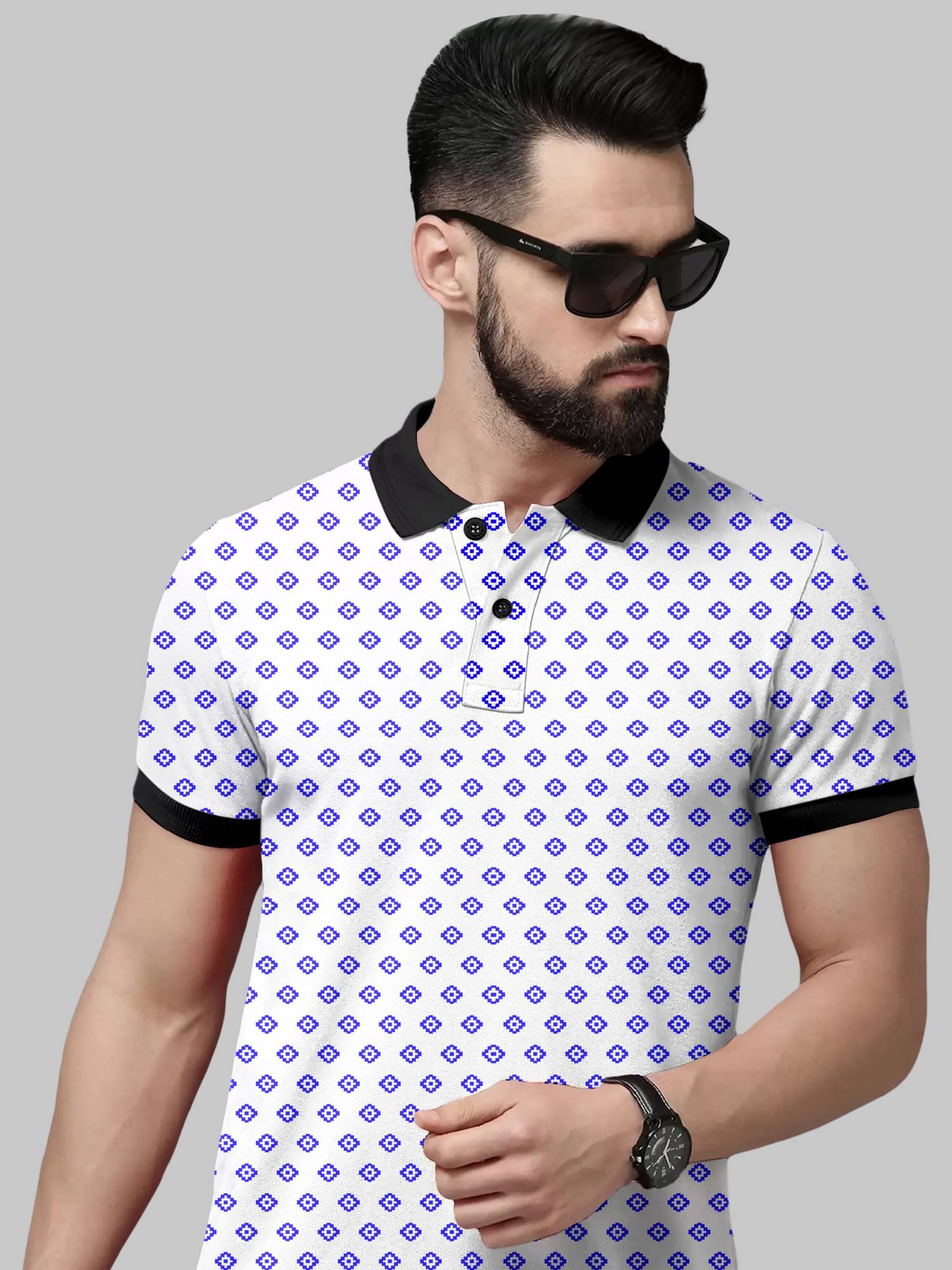 FTX Pack of 1 Lycra Regular Fit Printed Half Sleeves Men's Polo T Shirt ( Navy ) FTX Pack of 1 Lycra Regular Fit Printed Half Sleeves Men's Polo T Shirt ( Navy )