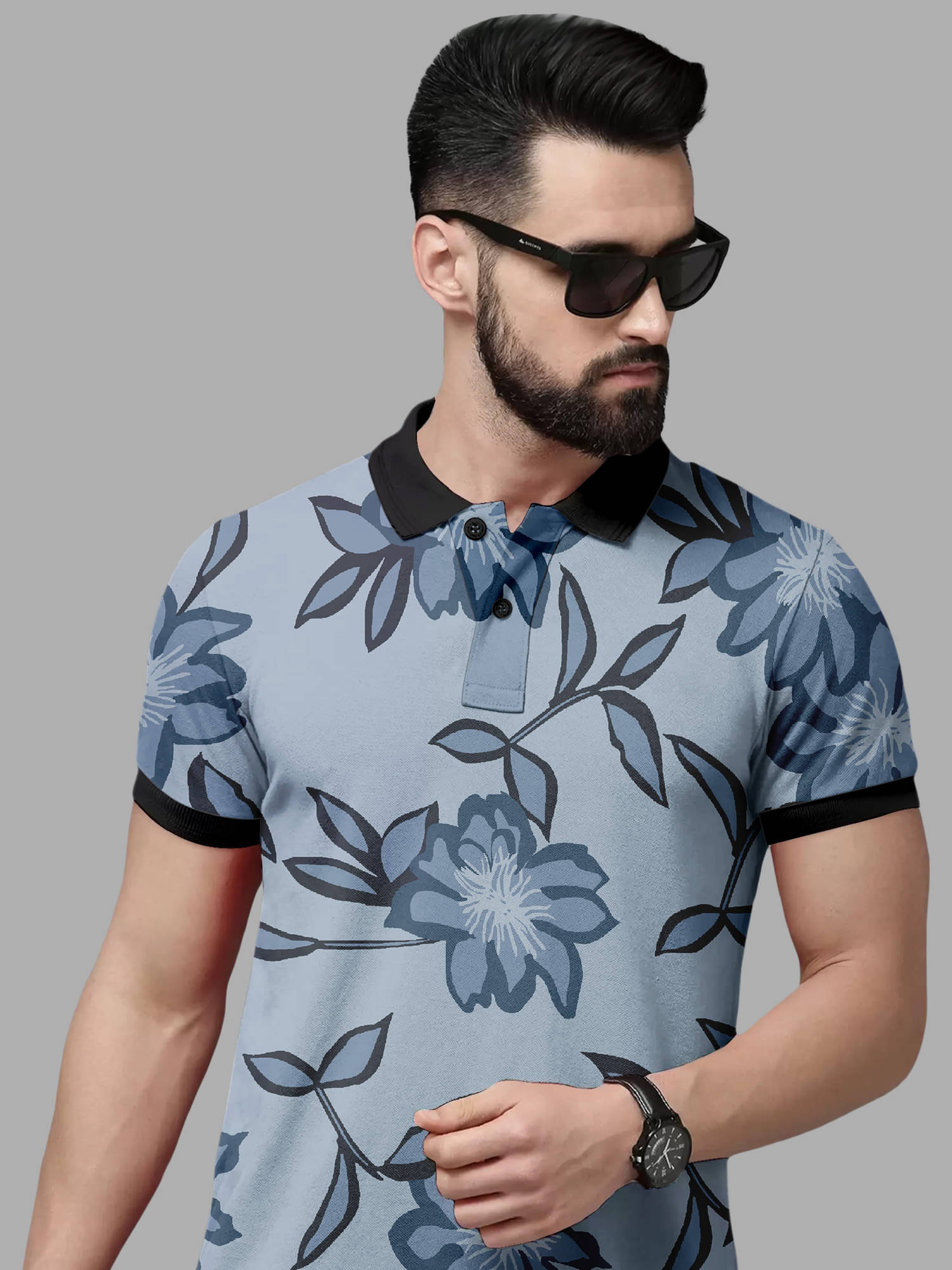 FTX Pack of 1 Lycra Regular Fit Printed Half Sleeves Men's Polo T Shirt ( Blue ) FTX Pack of 1 Lycra Regular Fit Printed Half Sleeves Men's Polo T Shirt ( Blue )
