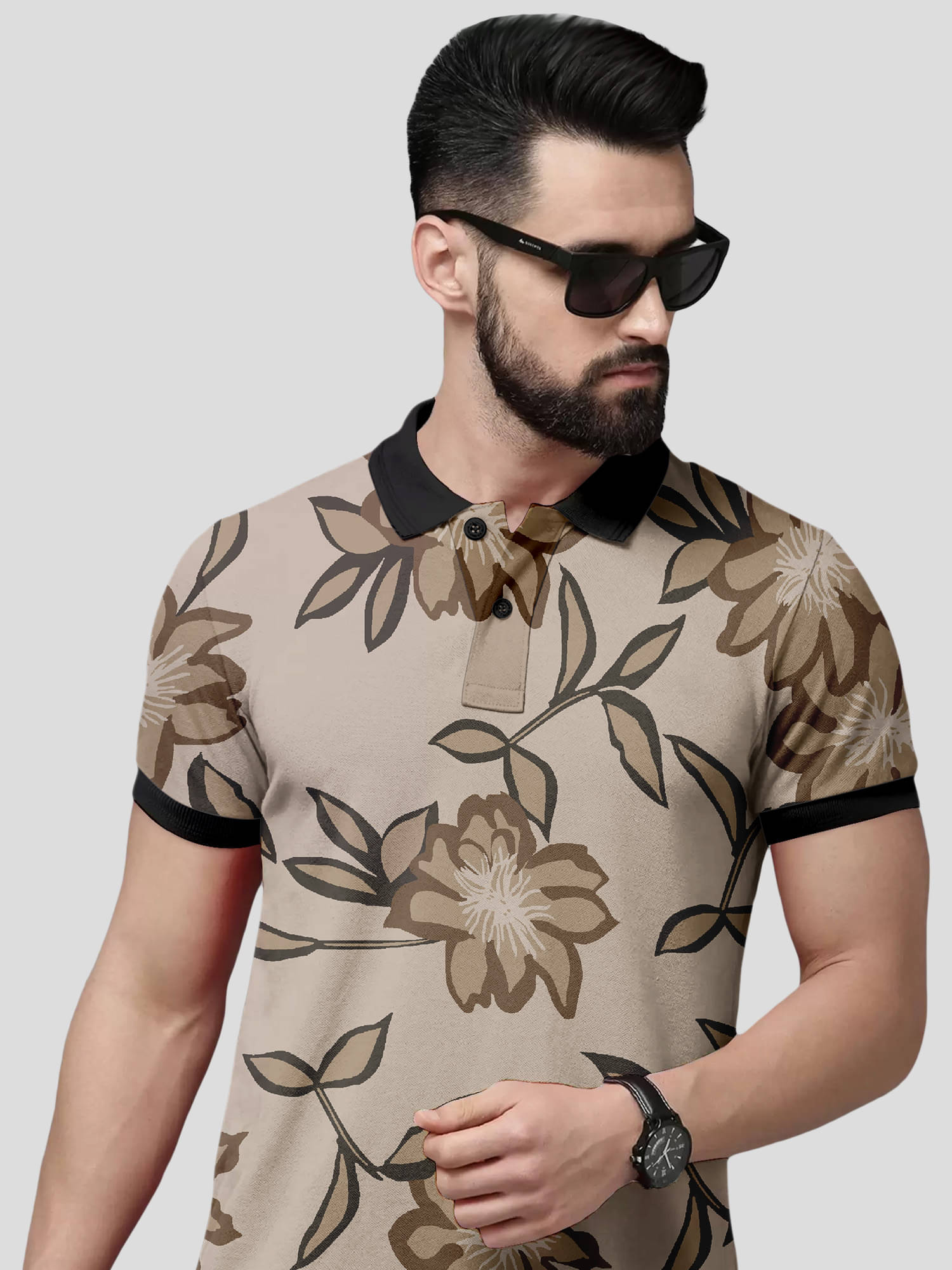 FTX Pack of 1 Lycra Regular Fit Printed Half Sleeves Men's Polo T Shirt ( Brown ) FTX Pack of 1 Lycra Regular Fit Printed Half Sleeves Men's Polo T Shirt ( Brown )