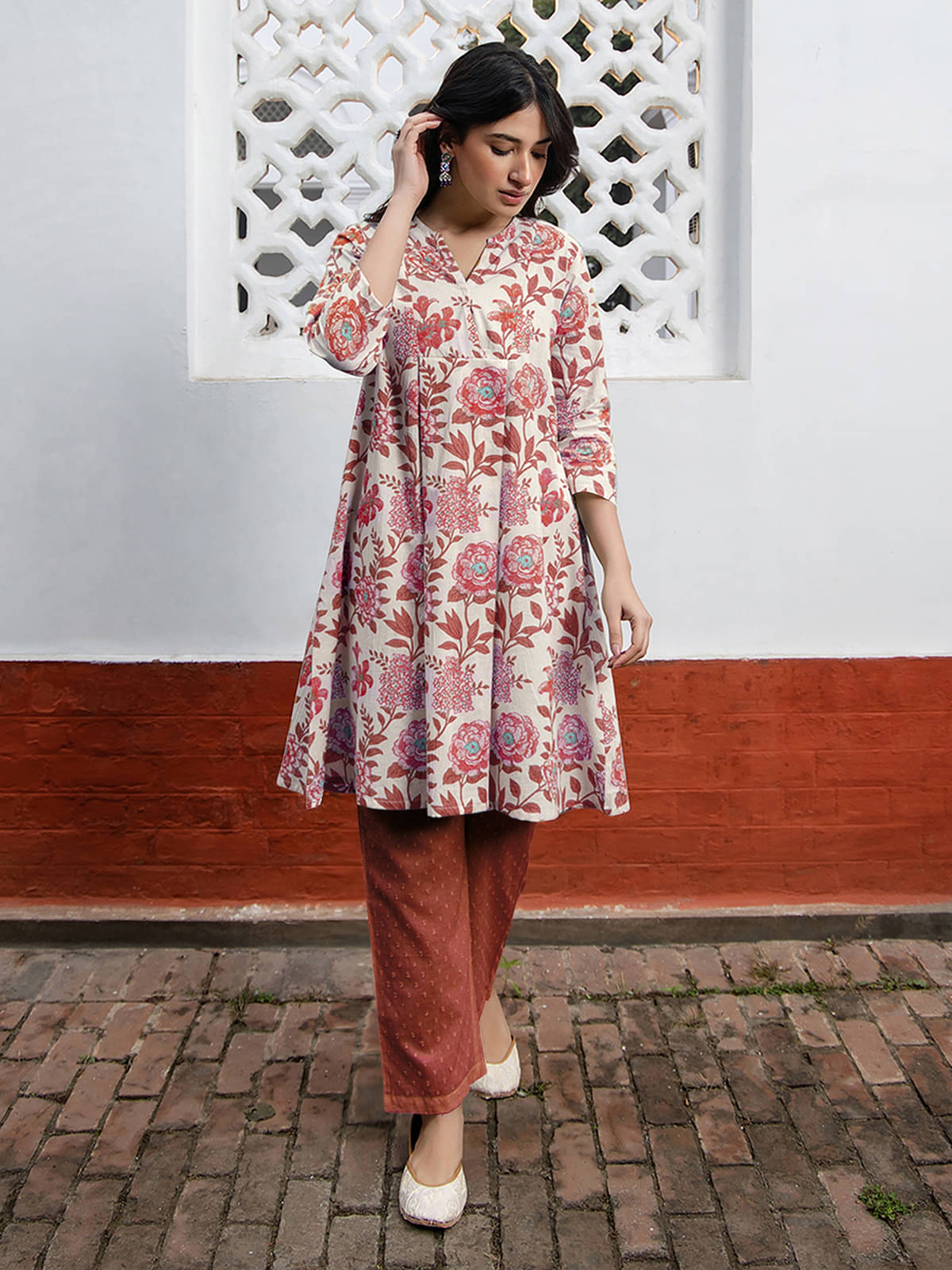    			Janasya Women's Cotton Tunic ( Off White )