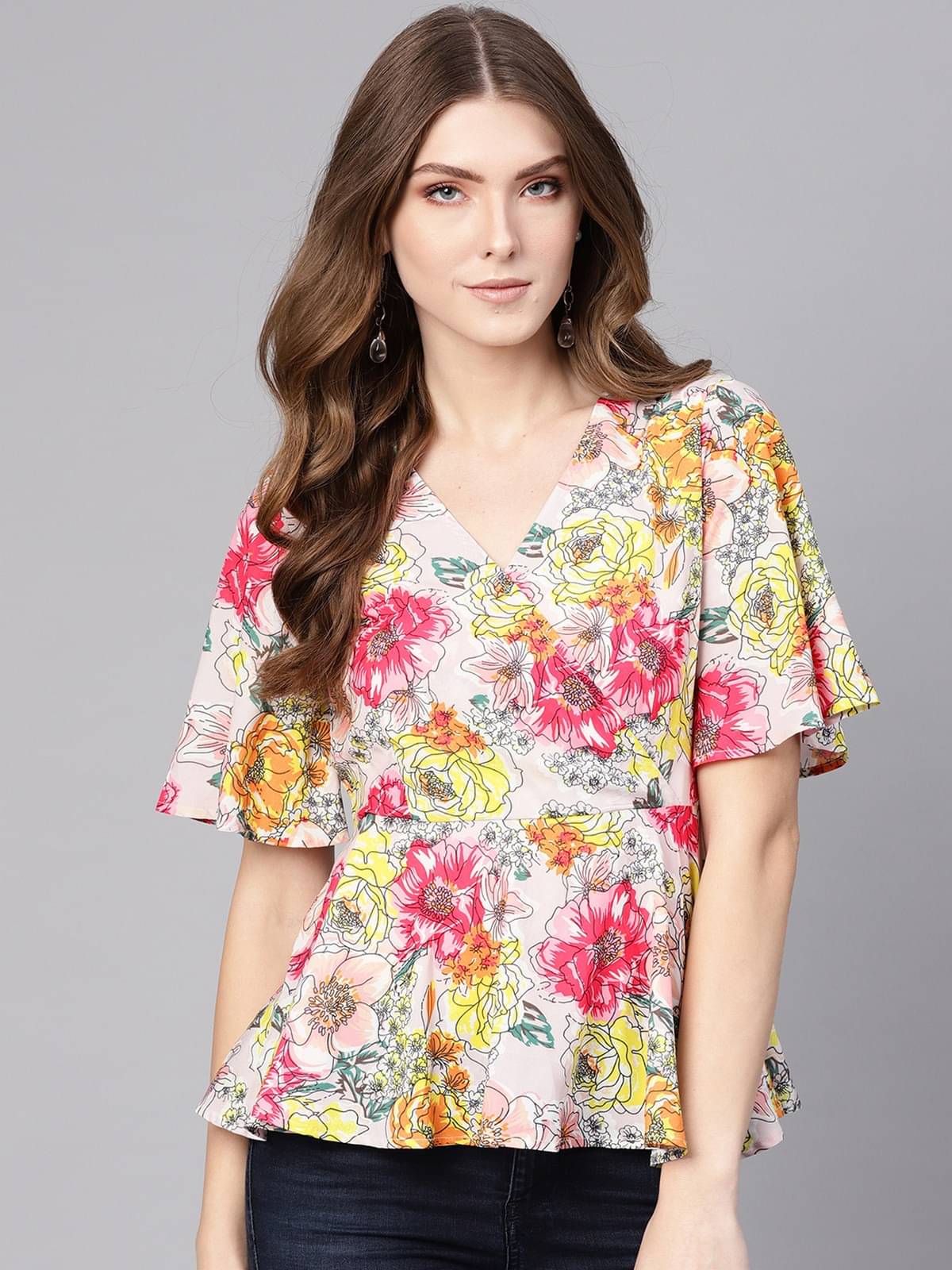 Pannkh Women's Polyester Regular Top ( Multicolor ) Pannkh Women's Polyester Regular Top ( Multicolor )