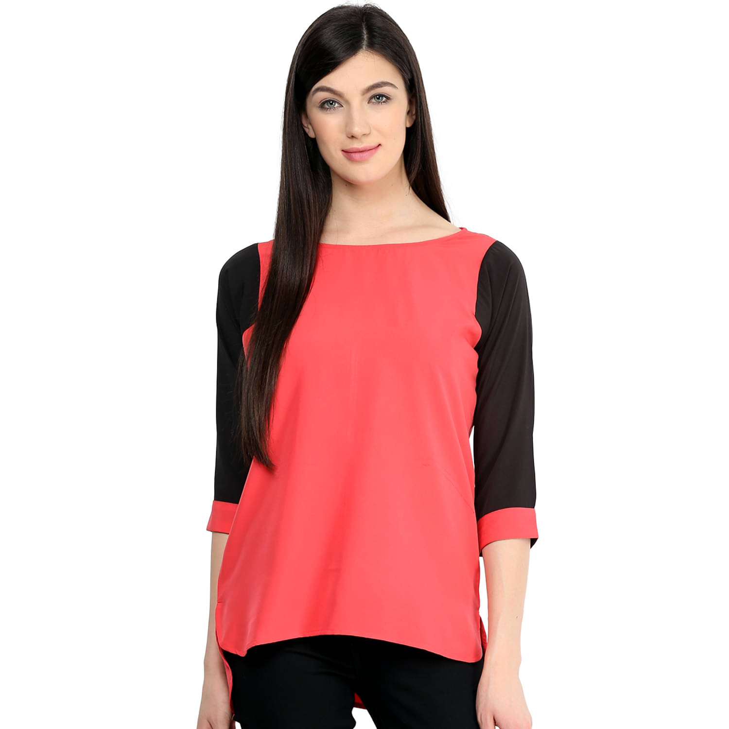     			Pannkh Women's Polyester Regular Top ( Orange )