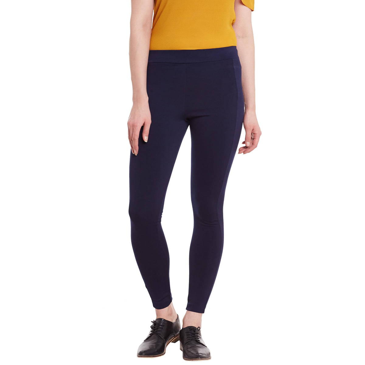     			Pannkh - Polyester Slim Fit Navy Blue Women's Jeggings ( Pack of 1 )