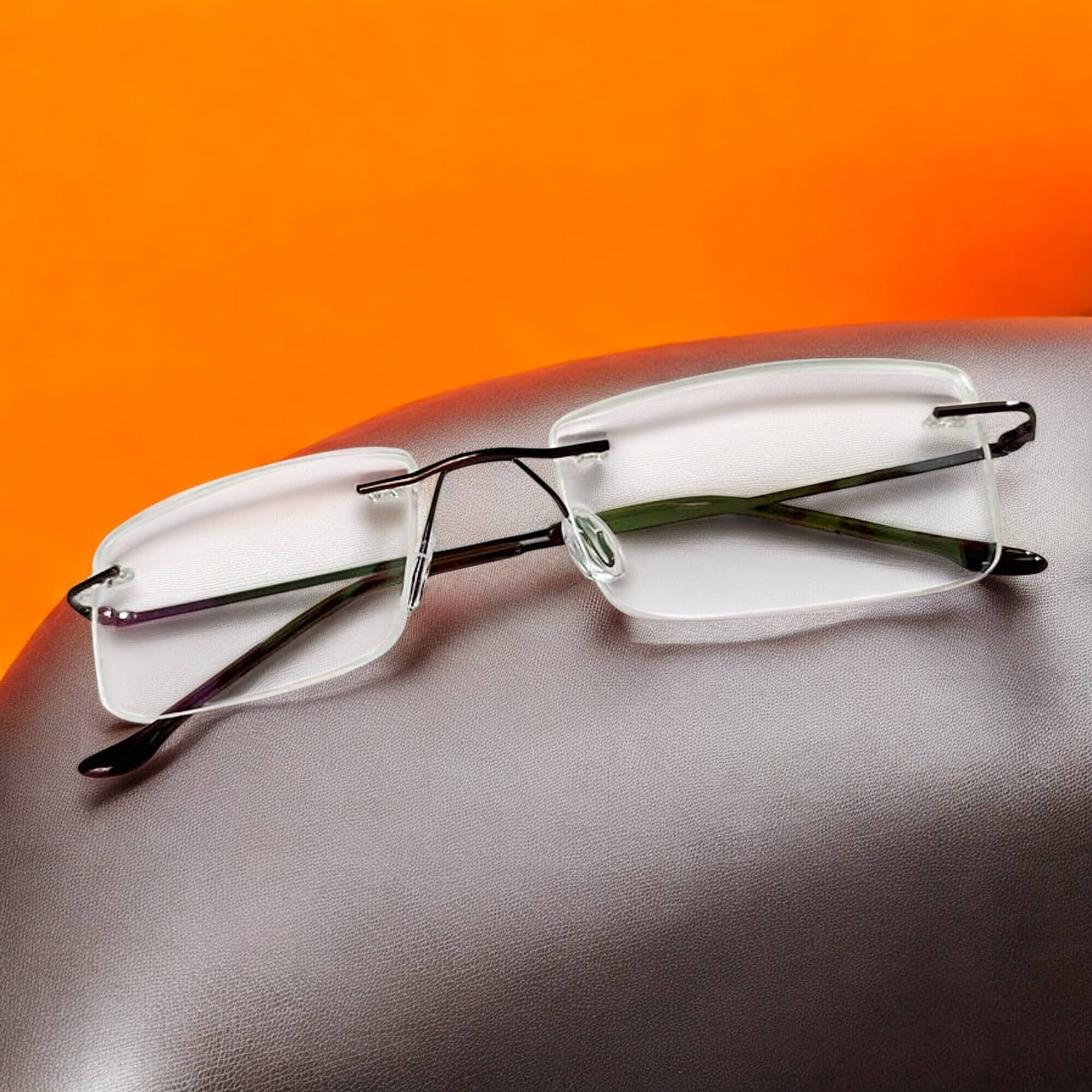 Redex Rectangle Rimless Reading Glasses
