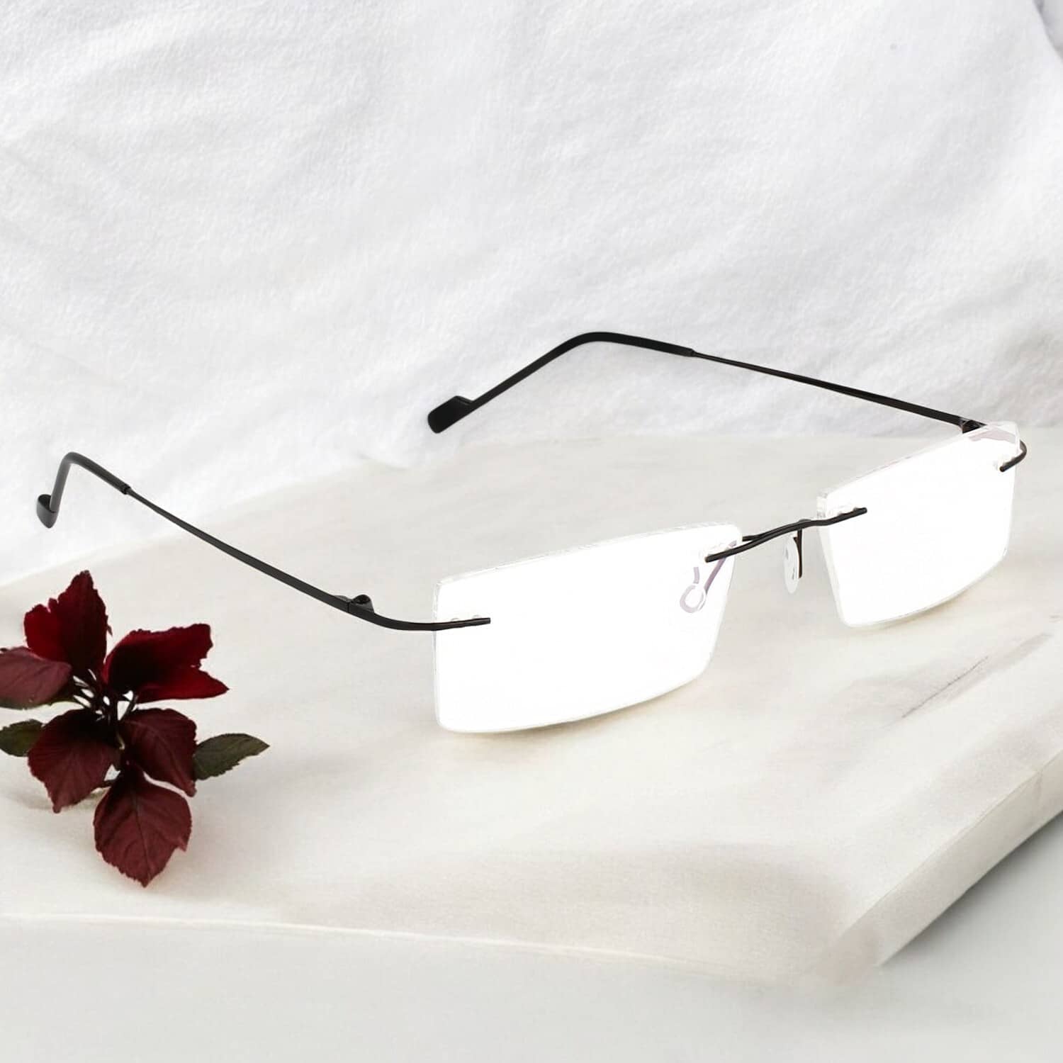 Redex Rectangle Rimless Reading Glasses