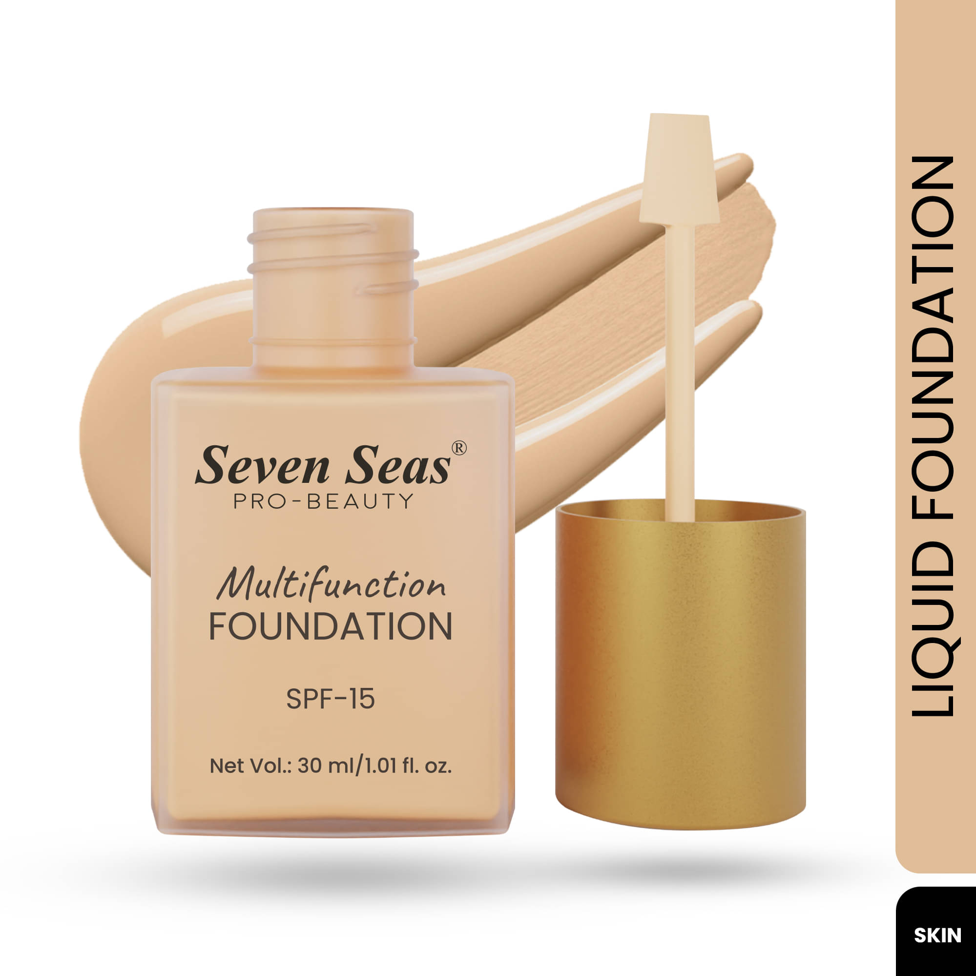     			Seven Seas Matte Liquid For All Skin Types Skin Ivory Foundation Pack of 1