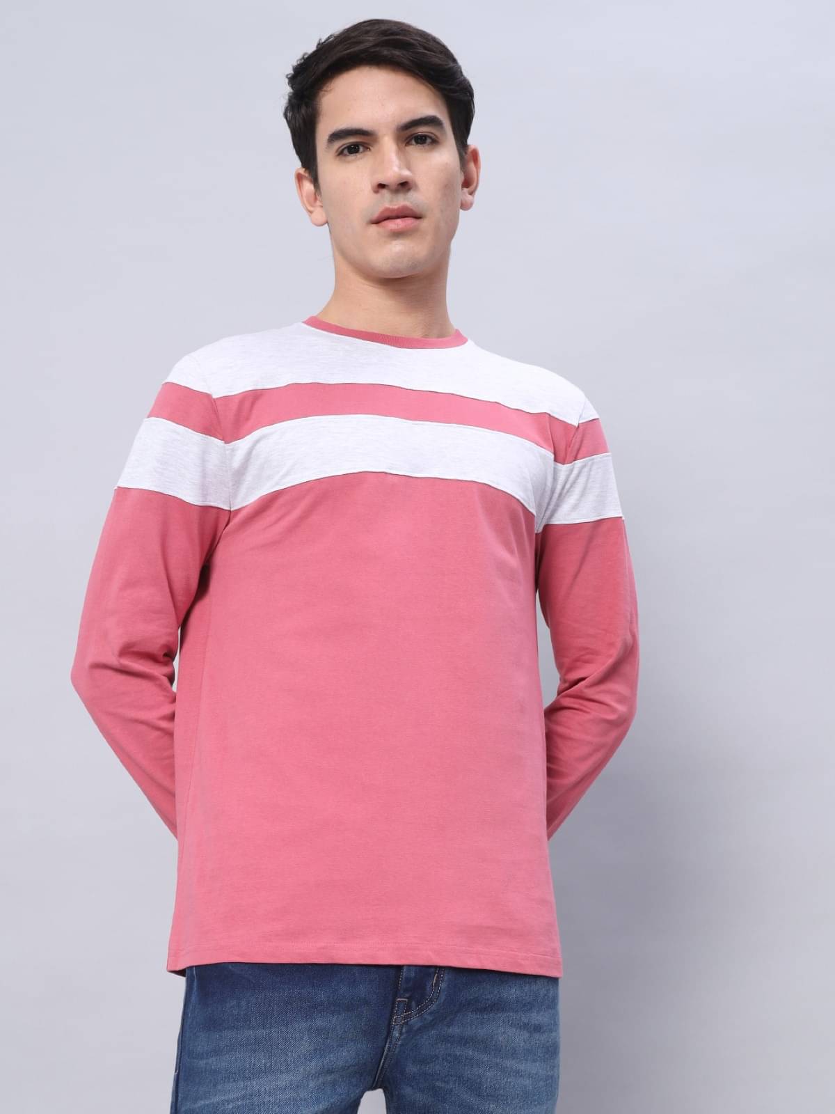 The Dry State Cotton Slim Fit Colorblock Full Sleeves Men's Round T-Shirt - Multicolor ( Pack of 1 ) The Dry State Cotton Slim Fit Colorblock Full Sleeves Men's Round T-Shirt - Multicolor ( Pack of 1 )
