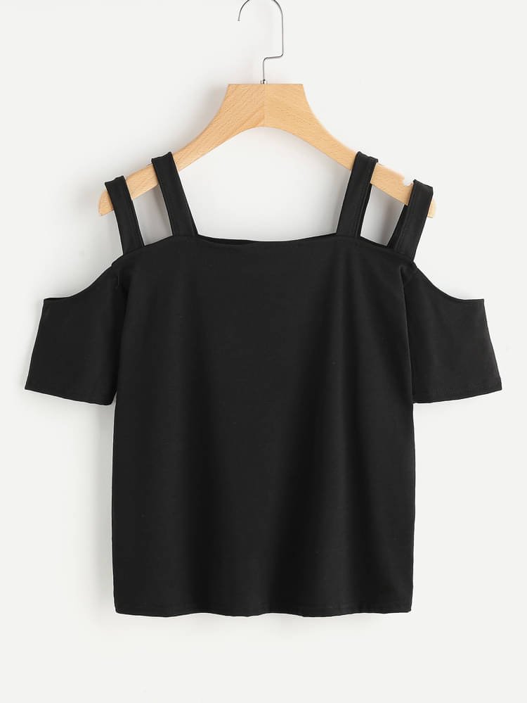 vivient Women's Cotton Blend Crop Top ( Black )     			vivient Women's Cotton Blend Crop Top ( Black )