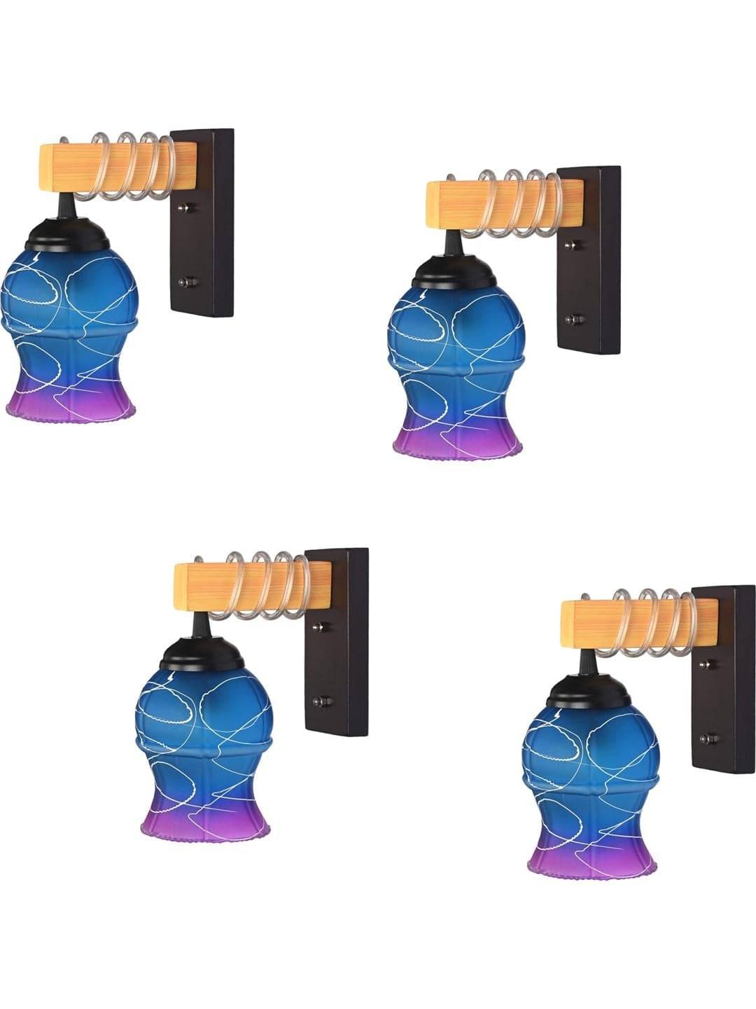     			1st Time Multicolor Swing Arm Wall Light ( Pack of 4 )
