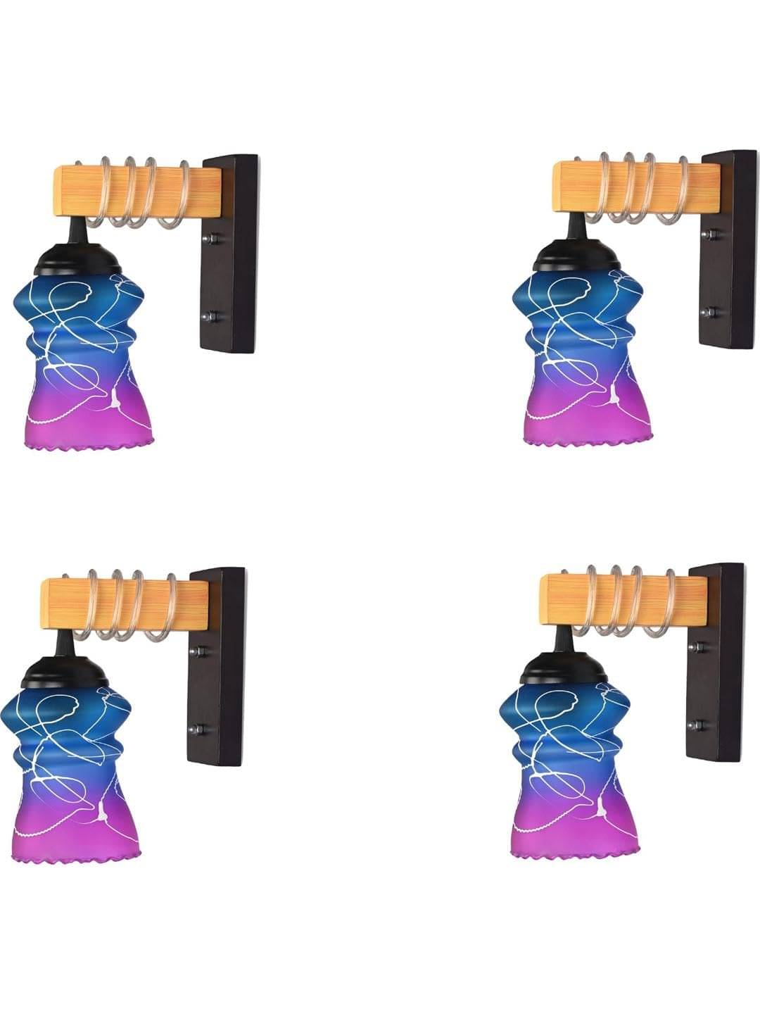     			1st Time Multicolor Swing Arm Wall Light ( Pack of 4 )