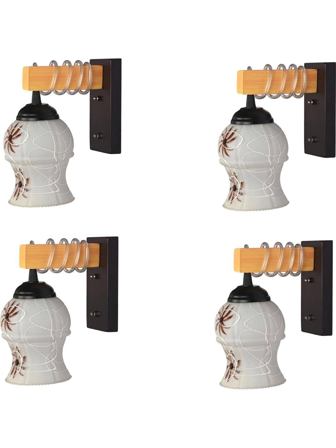     			1st Time Multicolor Swing Arm Wall Light ( Pack of 4 )