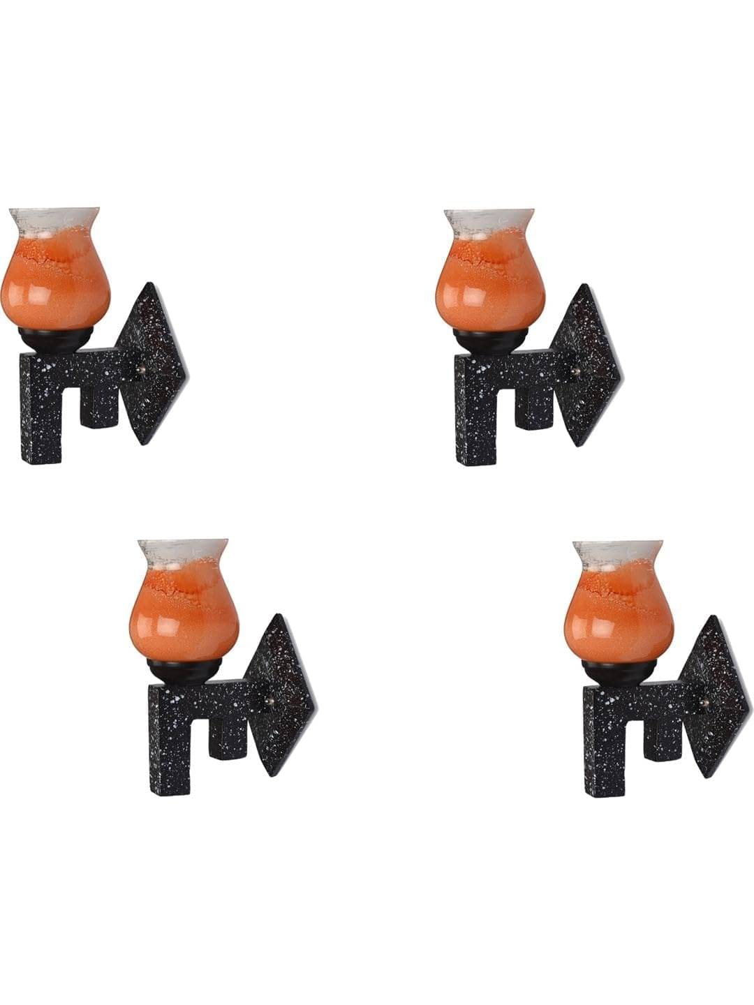     			1st Time Orange Up Light Wall Lamp ( Pack of 4 )