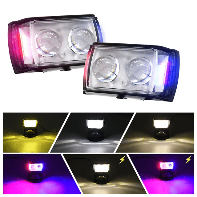 AutoPowerz Yellow/White with Red/Blue 40W DC 9V-60V Dual Lens Fog Light Fog Lamp Car, Motorbike LED (12 V, 40W) (Universal For Bike, Universal For Car, Pack of 1) AutoPowerz Yellow/White with Red/Blue 40W DC 9V-60V Dual Lens Fog Light Fog Lamp Car, Motorbike LED (12 V, 40W) (Universal For Bike, Universal For Car, Pack of 1)