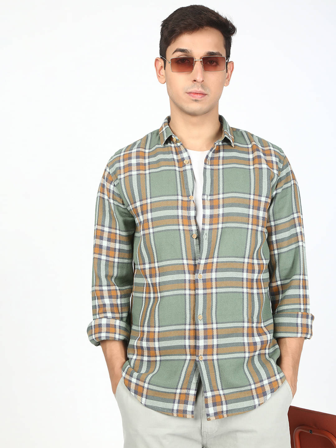Bene Kleed 100% Cotton Slim Fit Checks Full Sleeves Men's Casual Shirt - Multicolor ( Pack of 1 ) Bene Kleed 100% Cotton Slim Fit Checks Full Sleeves Men's Casual Shirt - Multicolor ( Pack of 1 )
