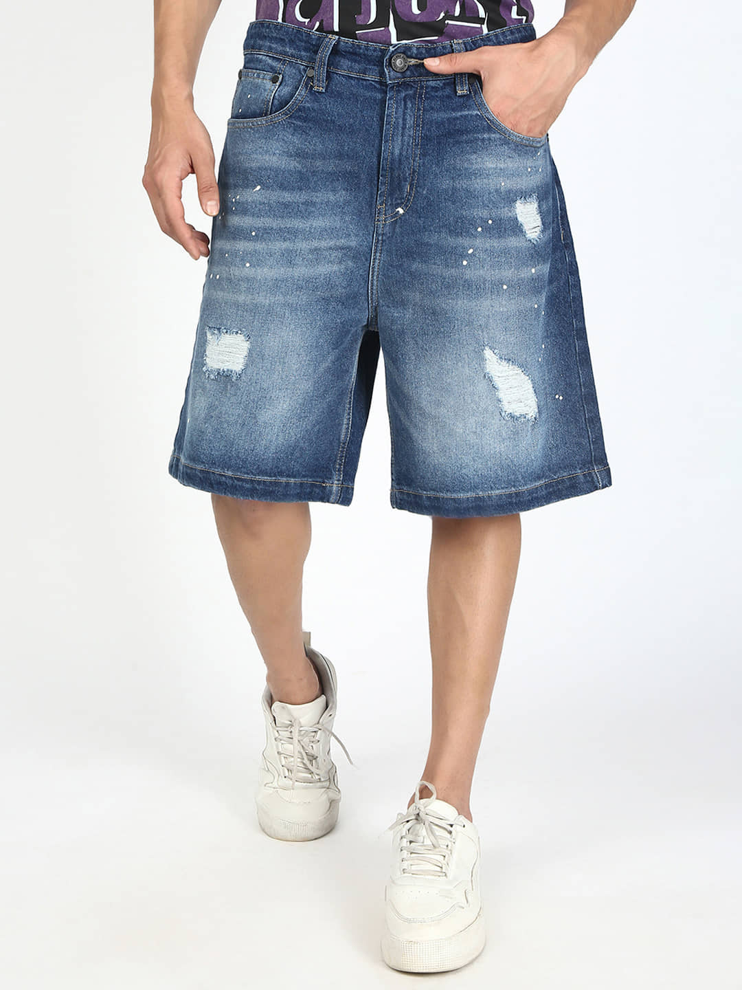Bene Kleed Blue Cotton Men's Denim Shorts ( Pack of 1 ) - Shorts | Buy online on ZillyBuy
