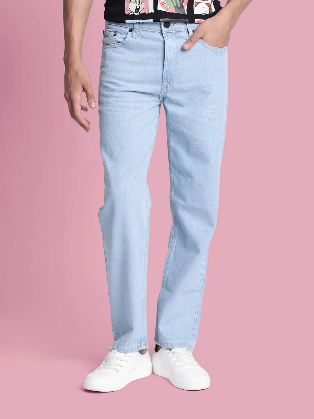 Bene Kleed Relaxed Clean Look Men's Jeans - Light Blue ( Pack of 1 ) - Jeans | Buy online on ZillyBuy