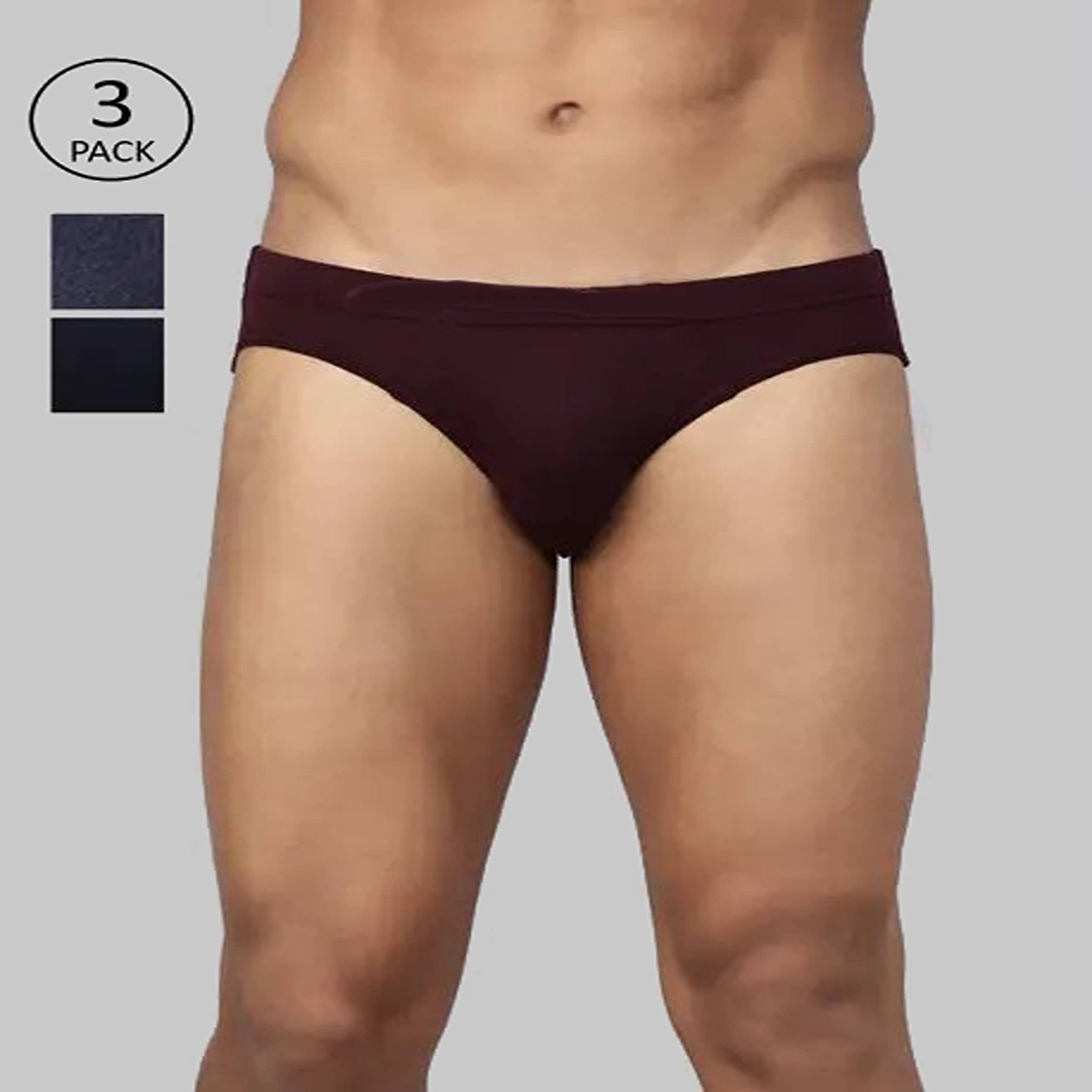 CAVENDRES Pack of 3 Cotton Blend Briefs For Men's ( Multicolor )