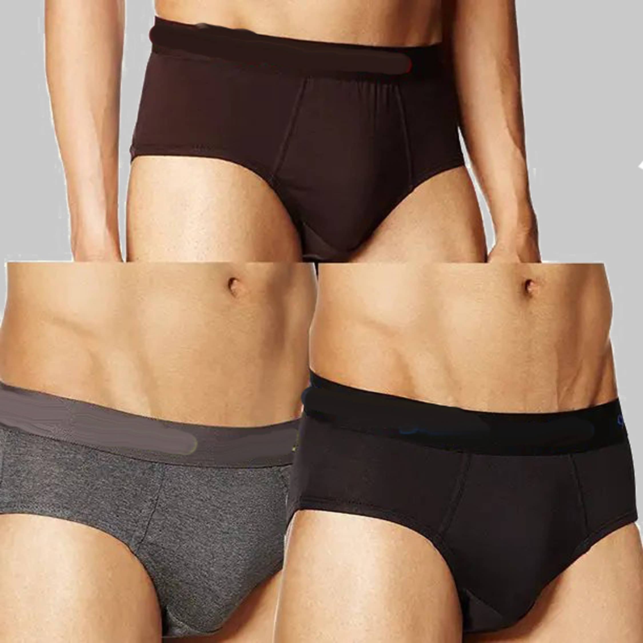 CAVENDRES Pack of 3 Cotton Blend Briefs For Men's ( Multicolor )