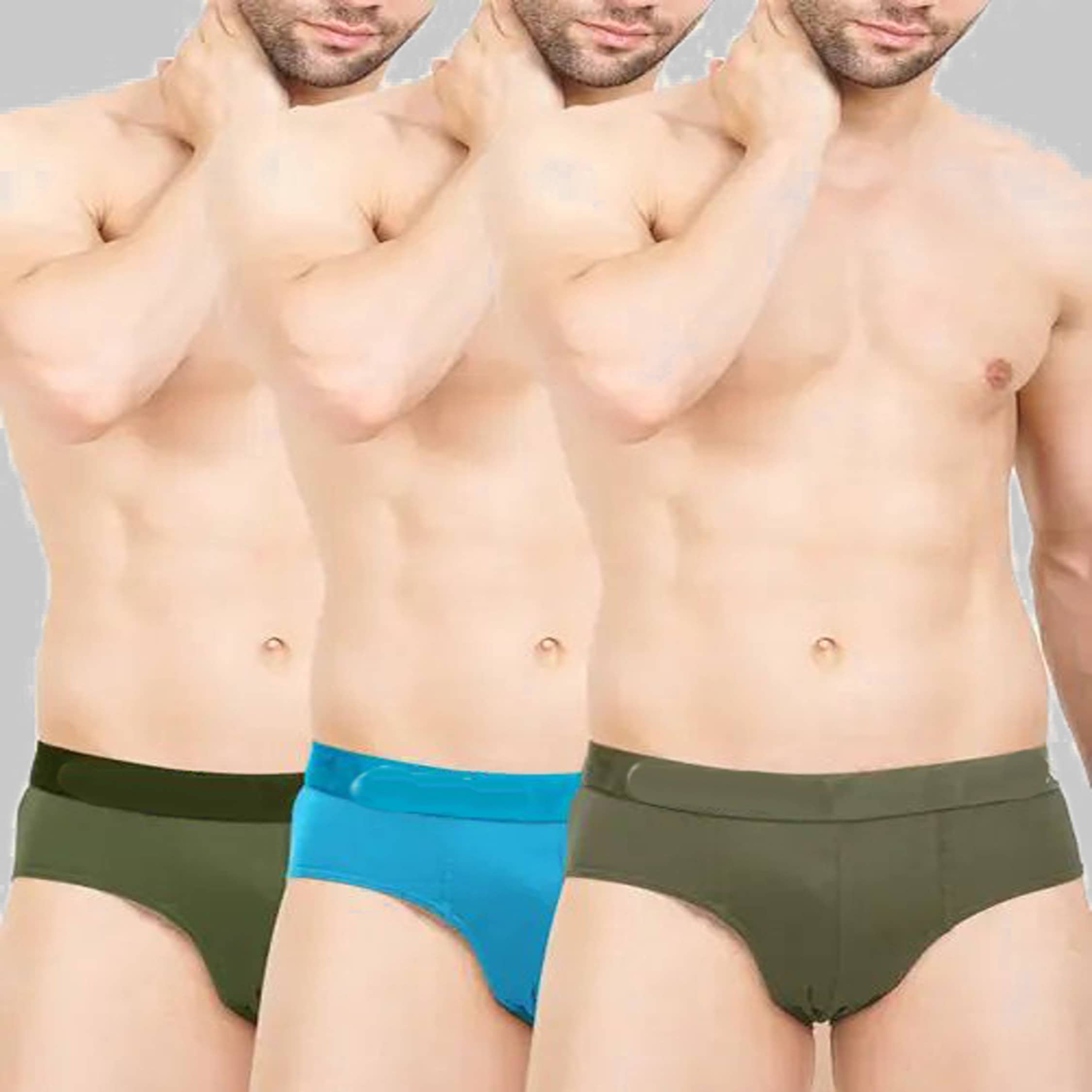 CAVENDRES Pack of 3 Cotton Blend Briefs For Men's ( Multicolor )