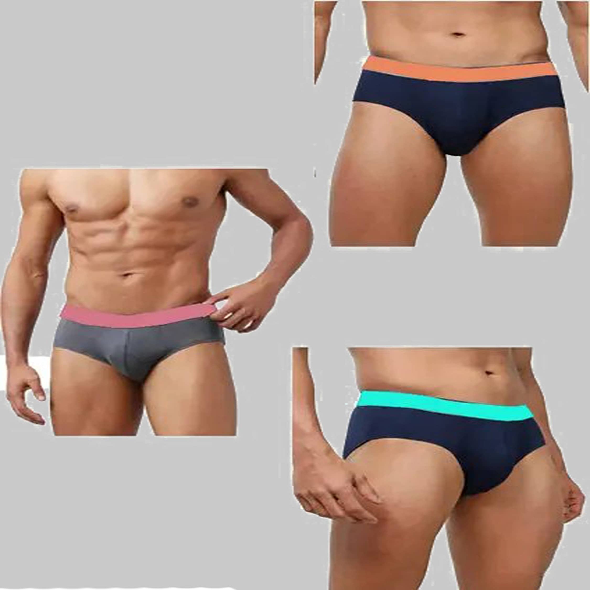 CAVENDRES Pack of 3 Cotton Blend Briefs For Men's ( Multicolor )
