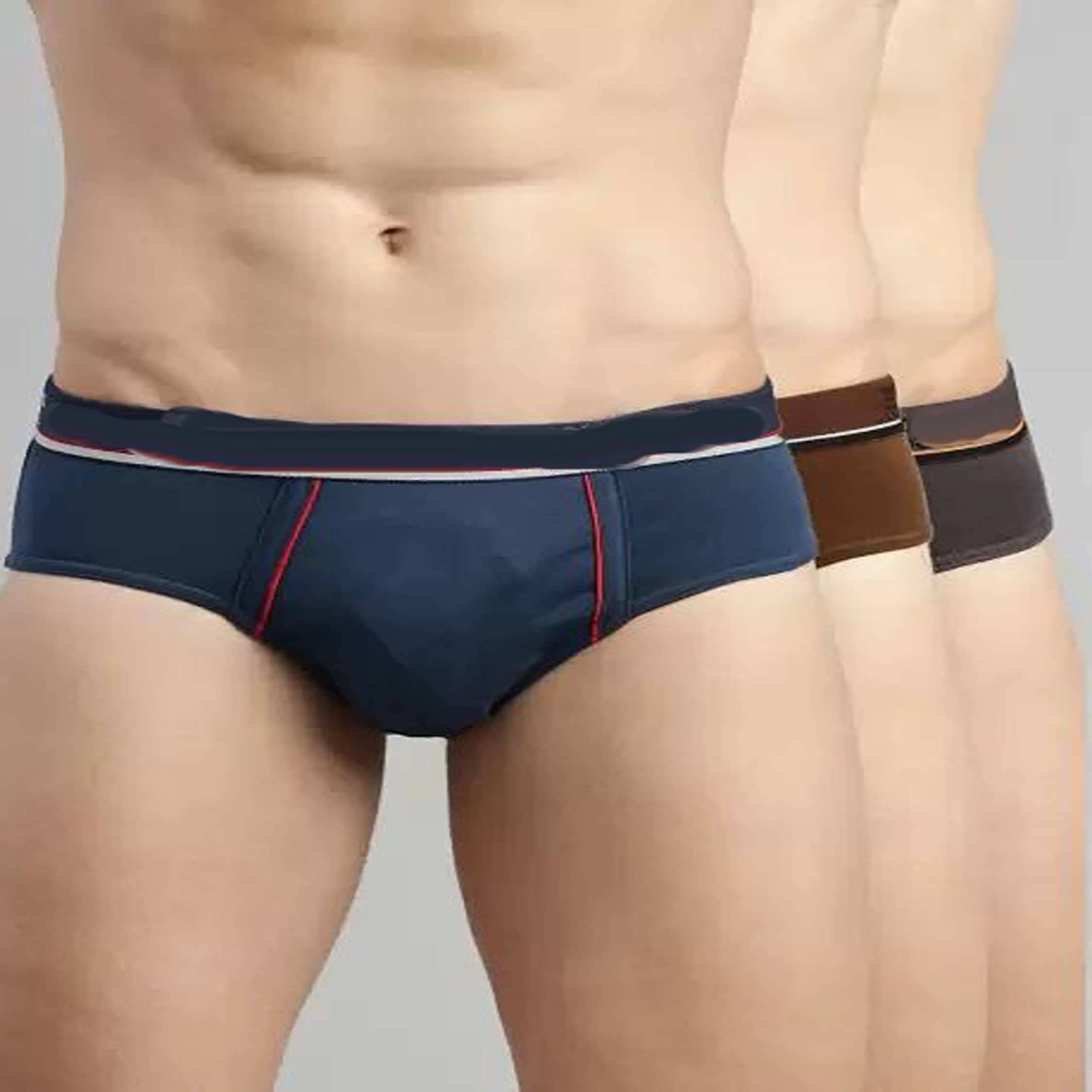 CAVENDRES Pack of 3 Cotton Blend Briefs For Men's ( Multicolor )