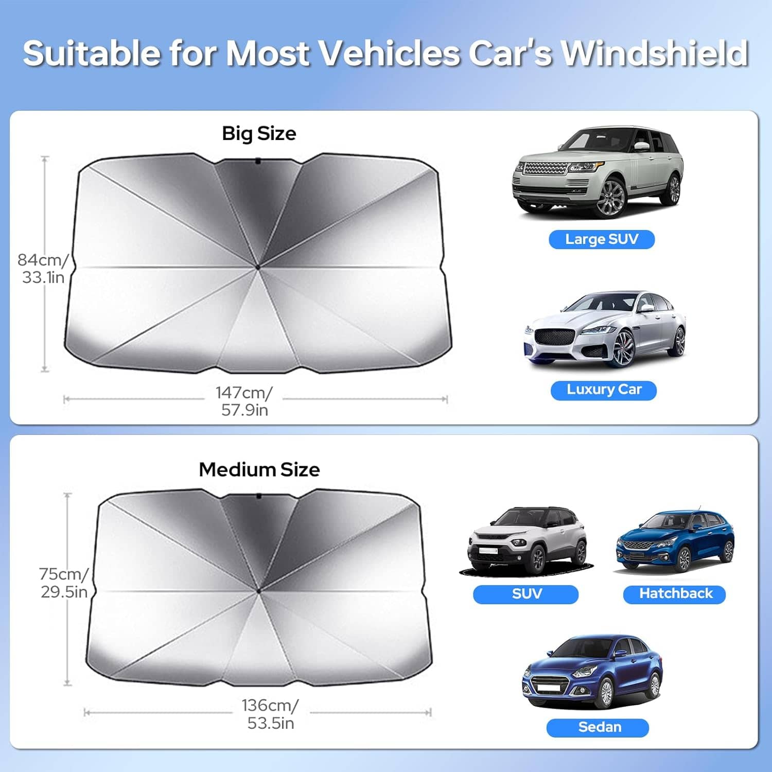 BDK Tropic Tree Leaf Reflective Car Sun Shade - Auto Windshield Cover, Accordion Fold