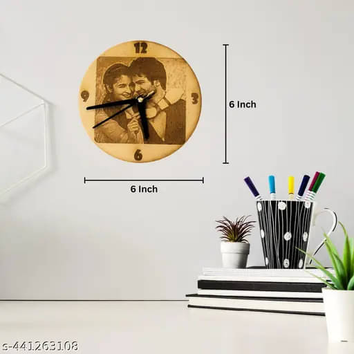     			DESIDRAPES Circular Analog Wall Clock