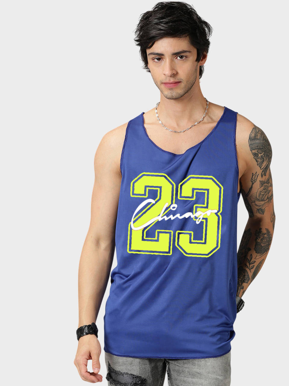     			Diversify Pack of 1 Polyester Gym Vest For Men ( Blue )