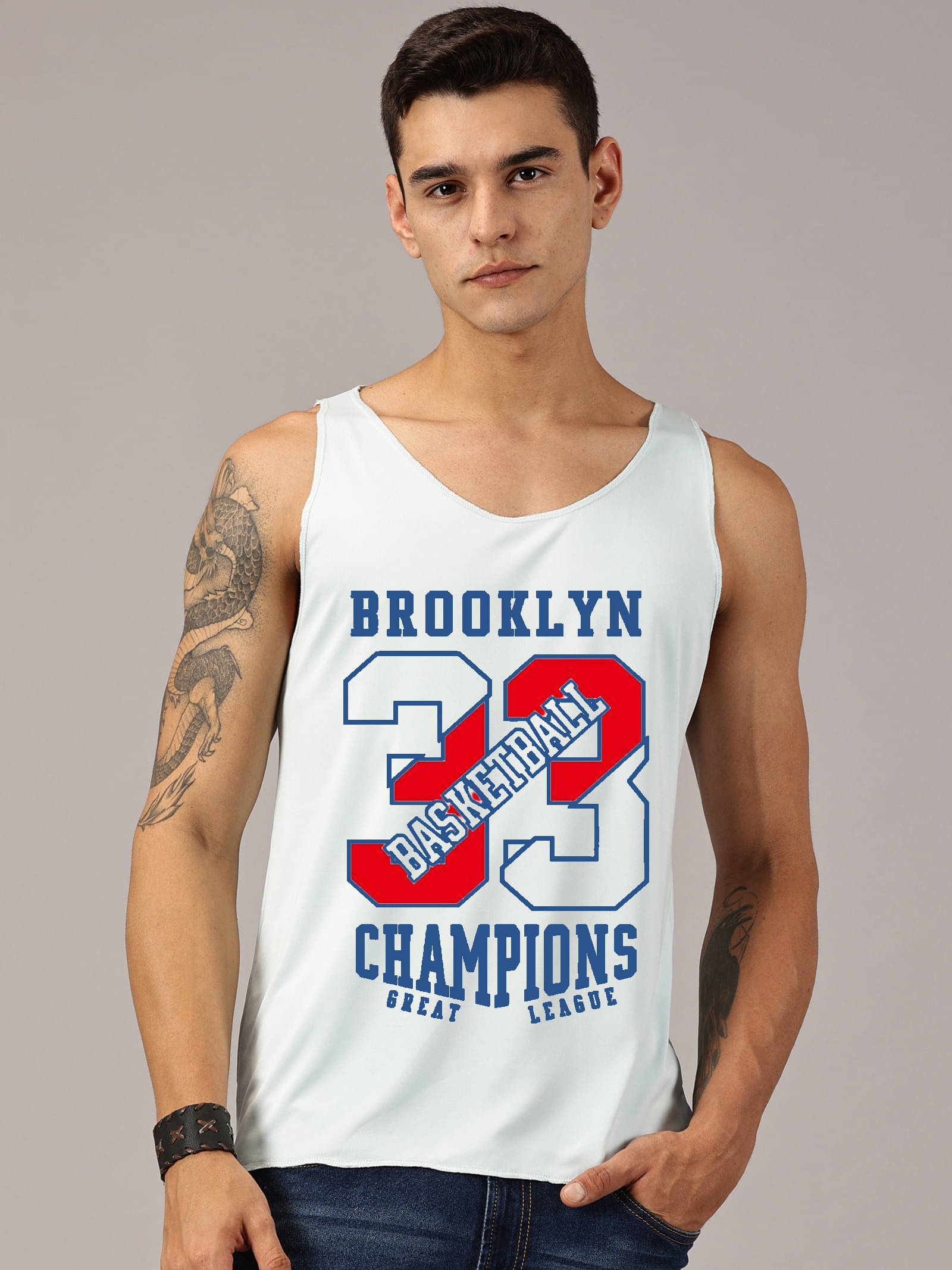 Diversify Pack of 1 Polyester Gym Vest For Men ( Blue ) Diversify Pack of 1 Polyester Gym Vest For Men ( Blue )
