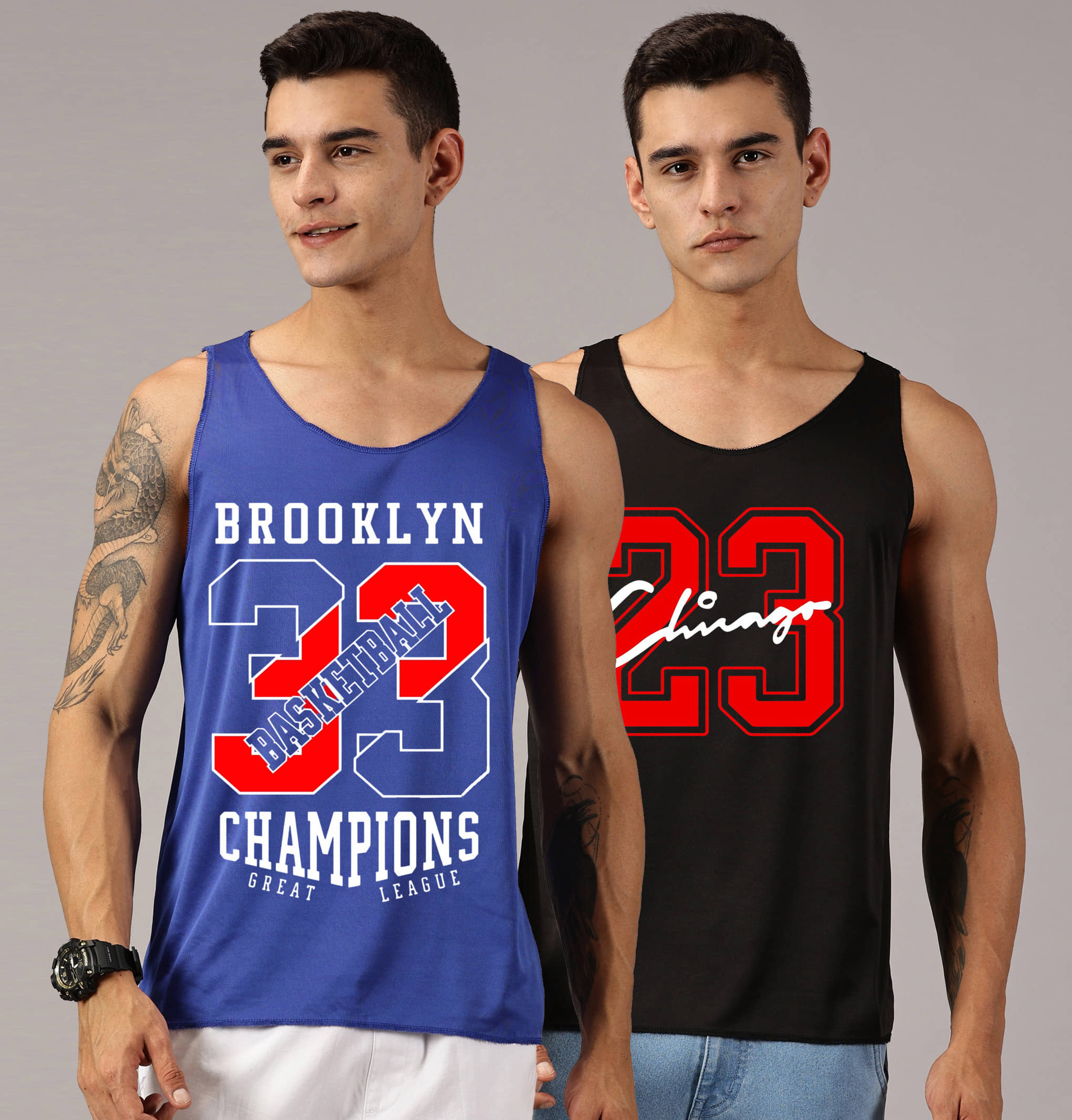 Diversify Pack of 1 Polyester Gym Vest For Men ( Multicolor ) - Nightwear & Loungewear | Buy online on ZillyBuy