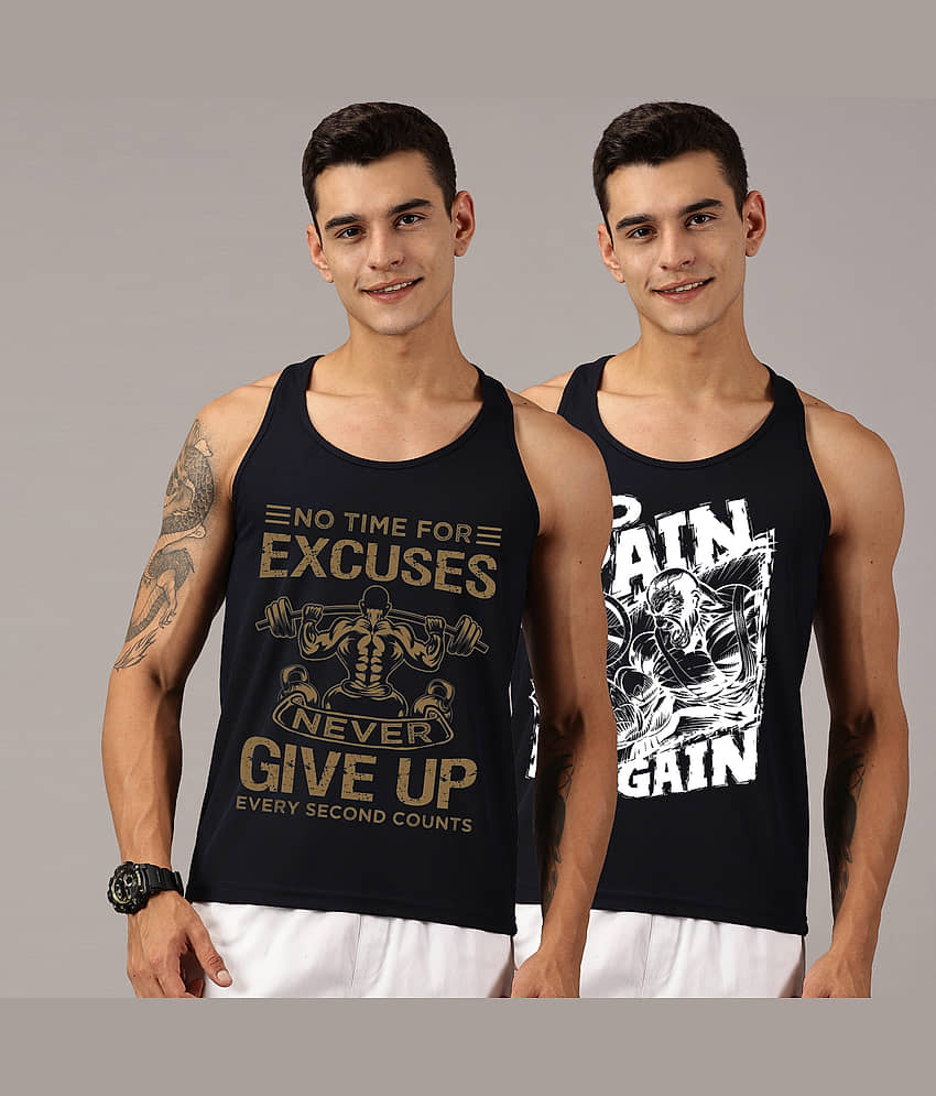 Diversify Pack of 2 Polyester Gym Vest For Men ( Multicolor ) - Nightwear & Loungewear | Buy online on ZillyBuy