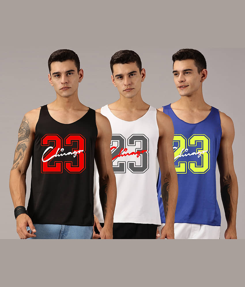 Diversify Pack of 3 Polyester Gym Vest For Men ( Multicolor ) - Nightwear & Loungewear | Buy online on ZillyBuy
