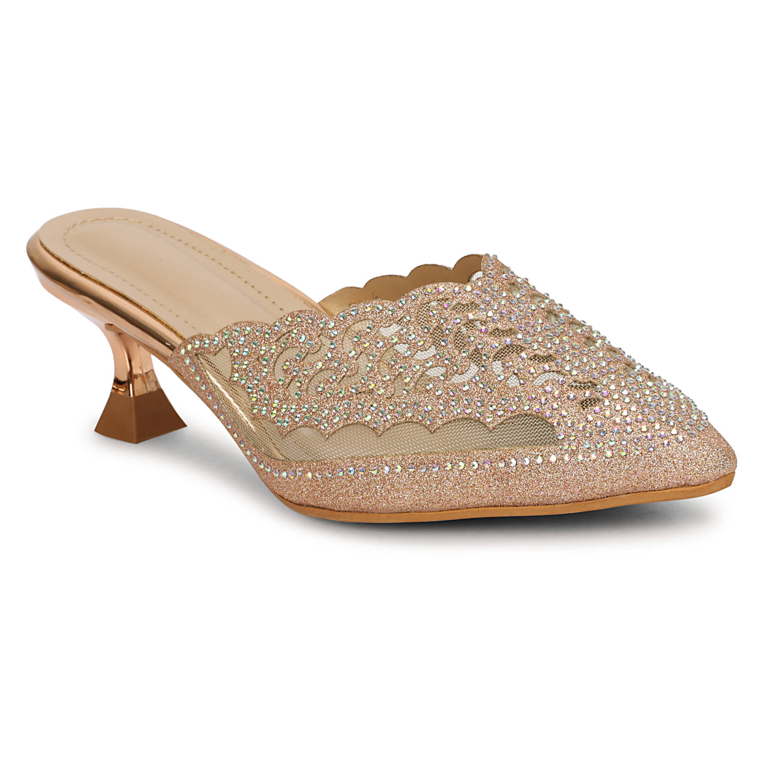     			Ishransh Pink Women's Mules Heels