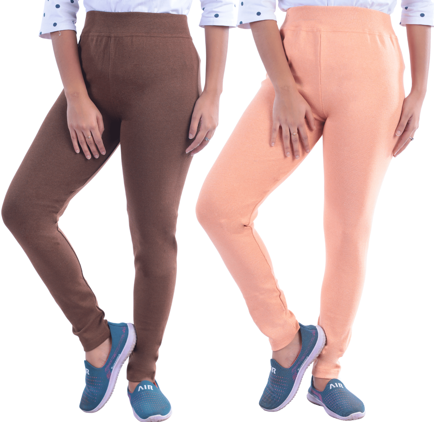     			KARARO JEGGINGS - Cotton Blend Skinny Fit Rust Women's Jeggings ( Pack of 2 )