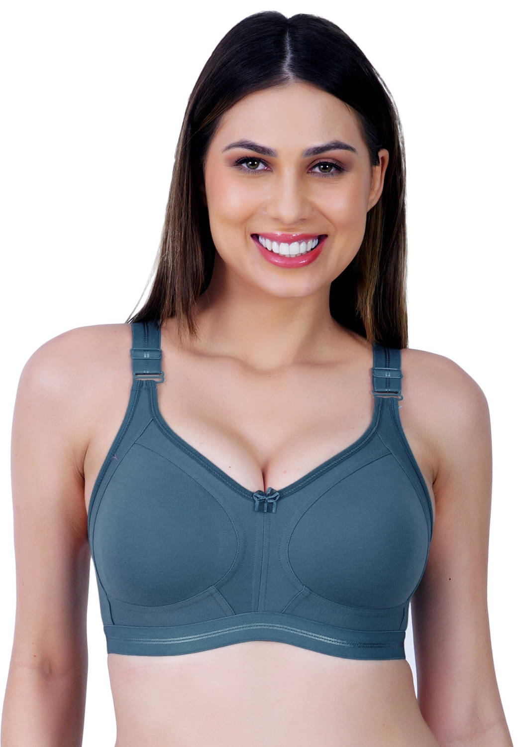 Ladyland Pack of 1 Cotton Blend Non Padded Everyday Bra For Women ( Navy Blue )     			Ladyland Pack of 1 Cotton Blend Non Padded Everyday Bra For Women ( Navy Blue )