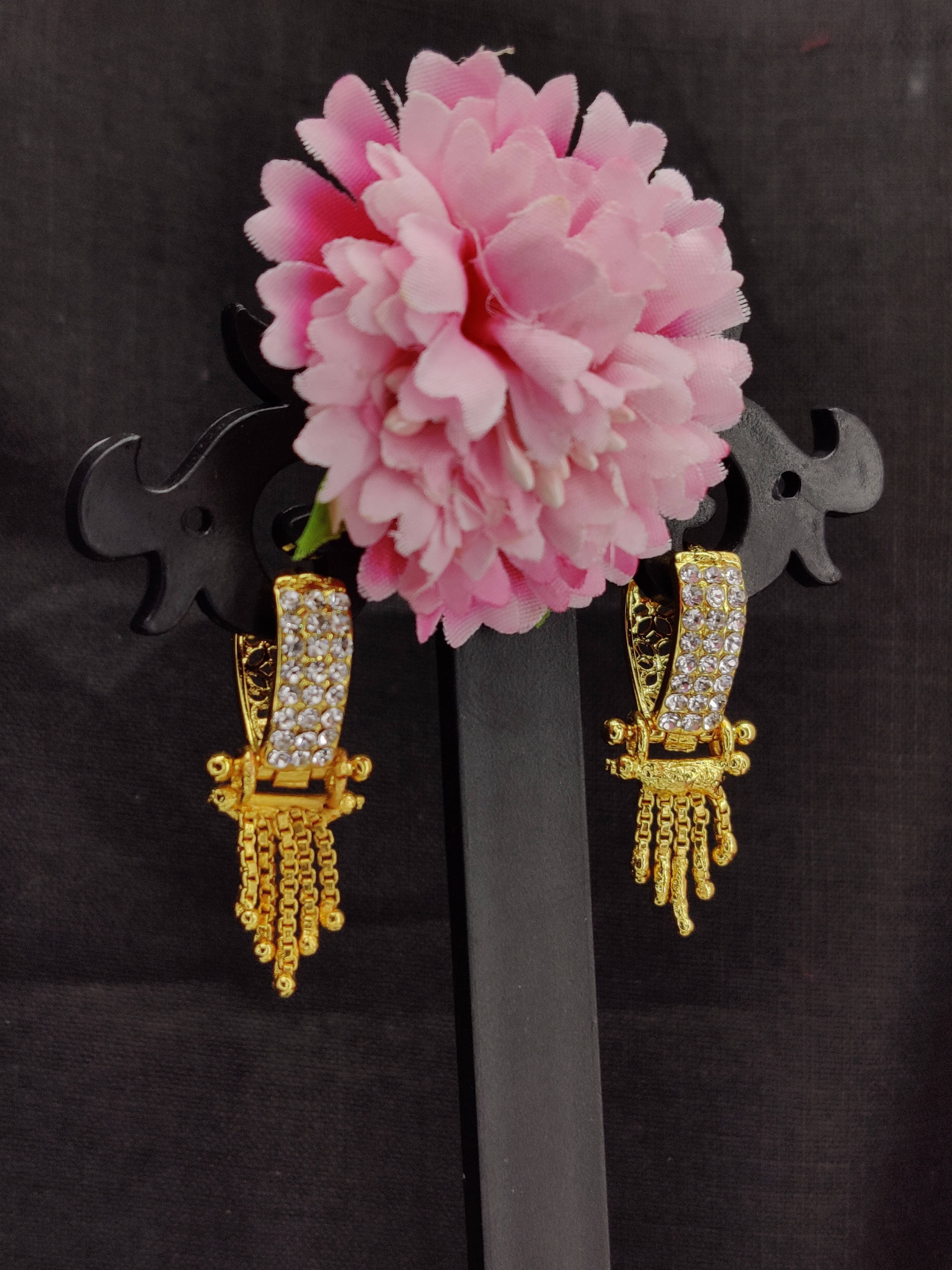     			Mehak Creation Gold Drop Earrings ( Pack of 1 )