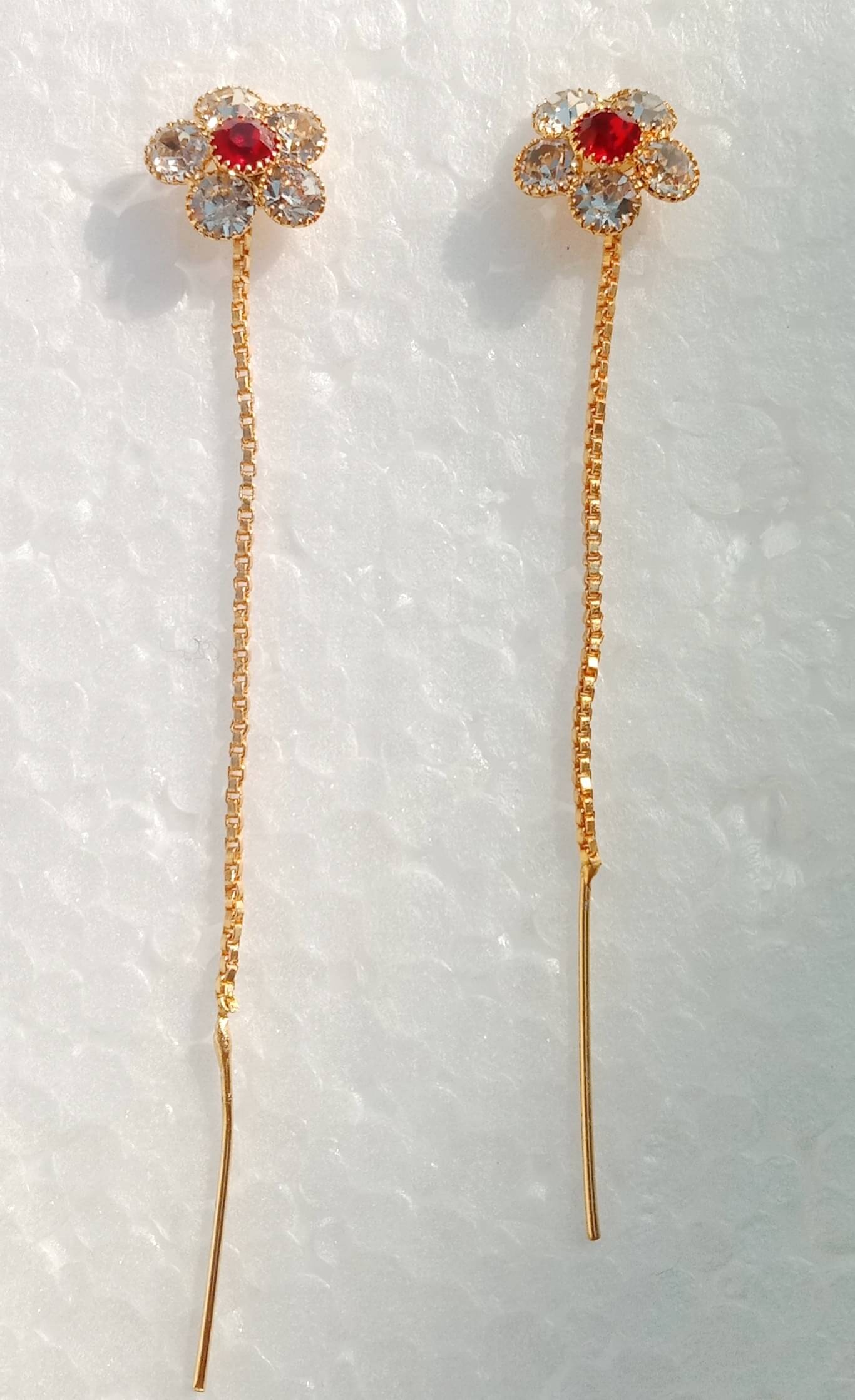     			Mehak Creation Gold Threader Earrings ( Pack of 1 )