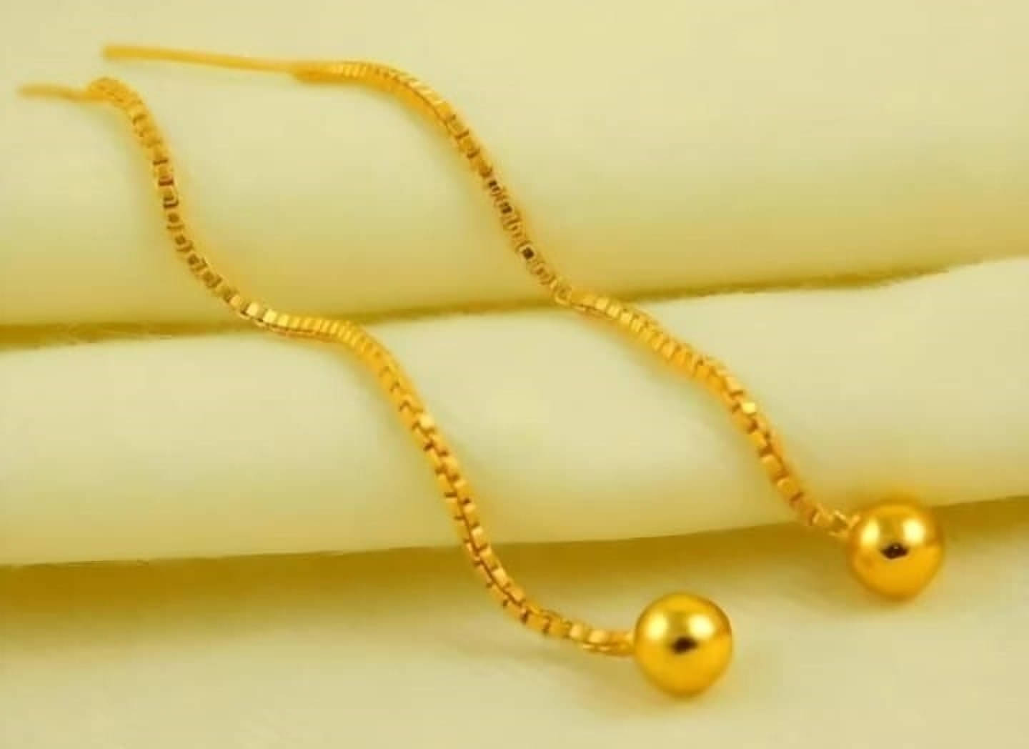     			Mehak Creation Gold Threader Earrings ( Pack of 1 )