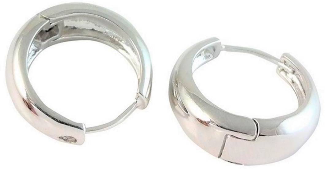     			Mehak Creation Silver Hoops Earrings ( Pack of 1 )