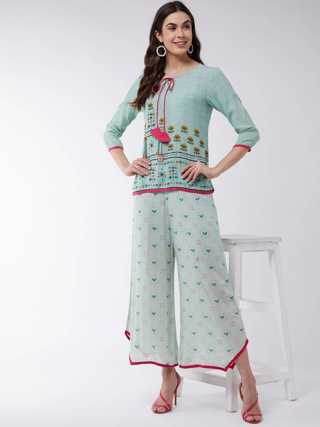 Pannkh Women's Rayon Regular Top ( Green ) Pannkh Women's Rayon Regular Top ( Green )